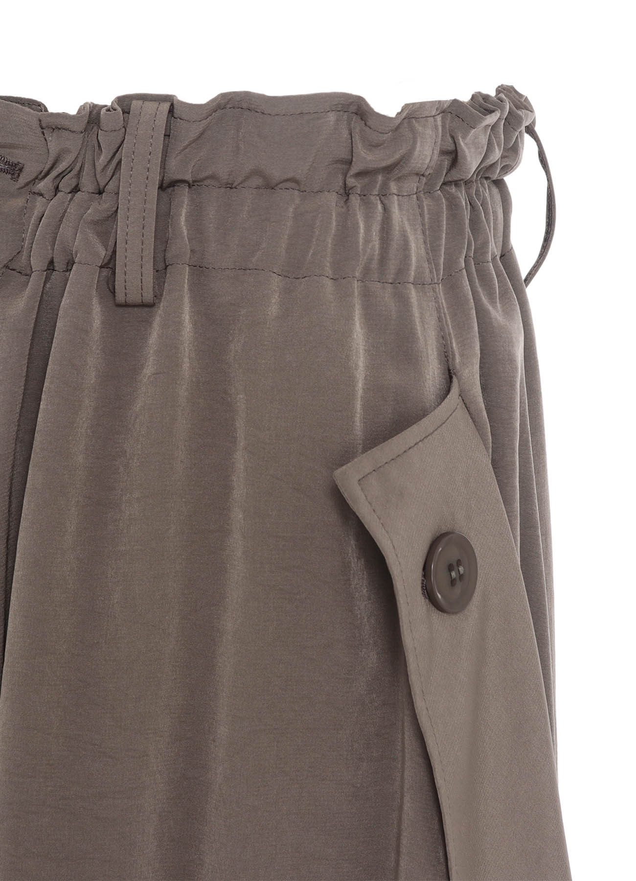 TA/PE CREPE DE CHINE ELASTIC WAIST PANTS