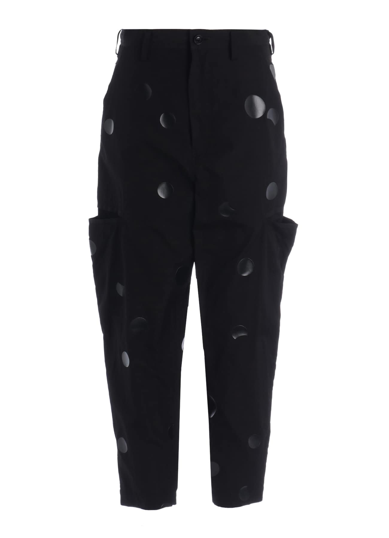 100/2 BROAD DOT PIGMENT PRINT TAPERED PANTS