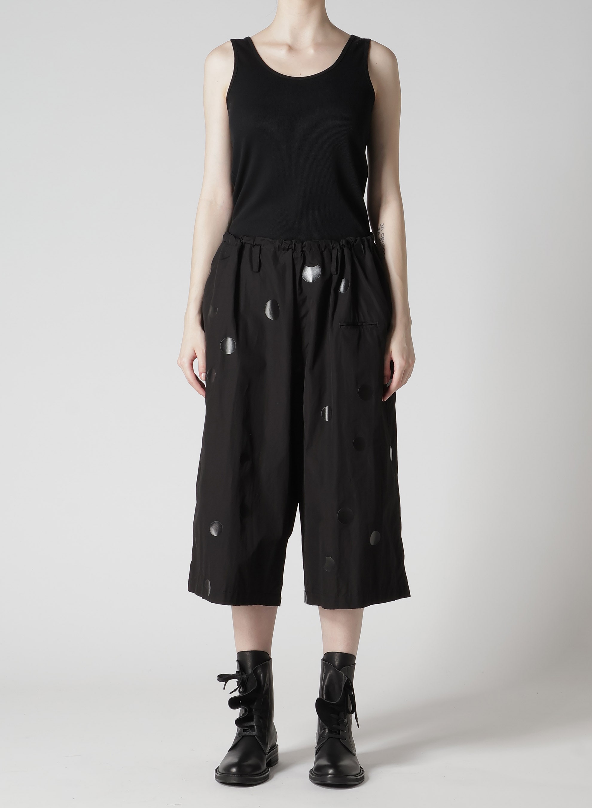 100/2 BROAD DOT PIGMENT PRINT STRING WAIST PANTS