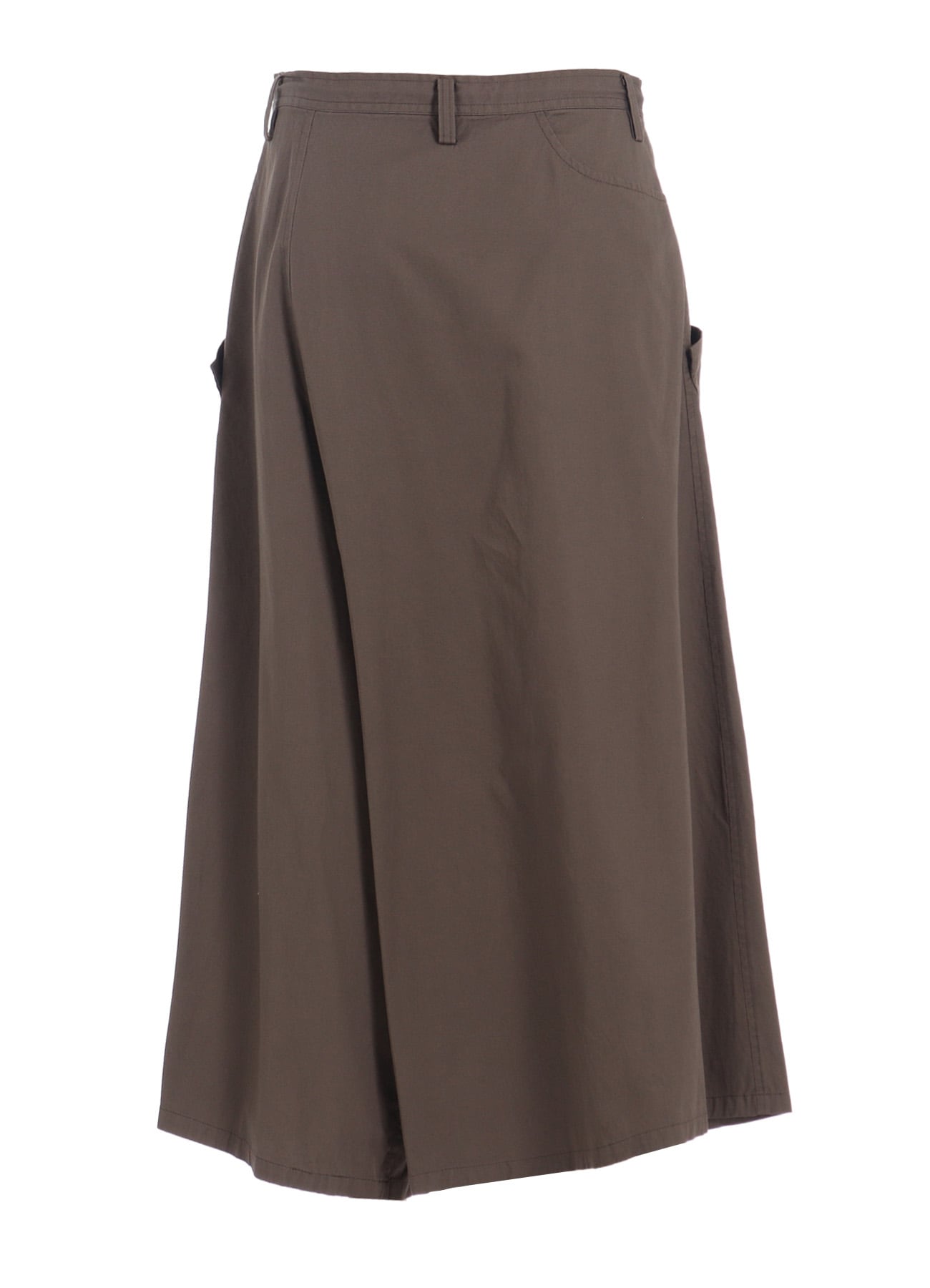 COTTON TWILL DROP FLARE PANTS