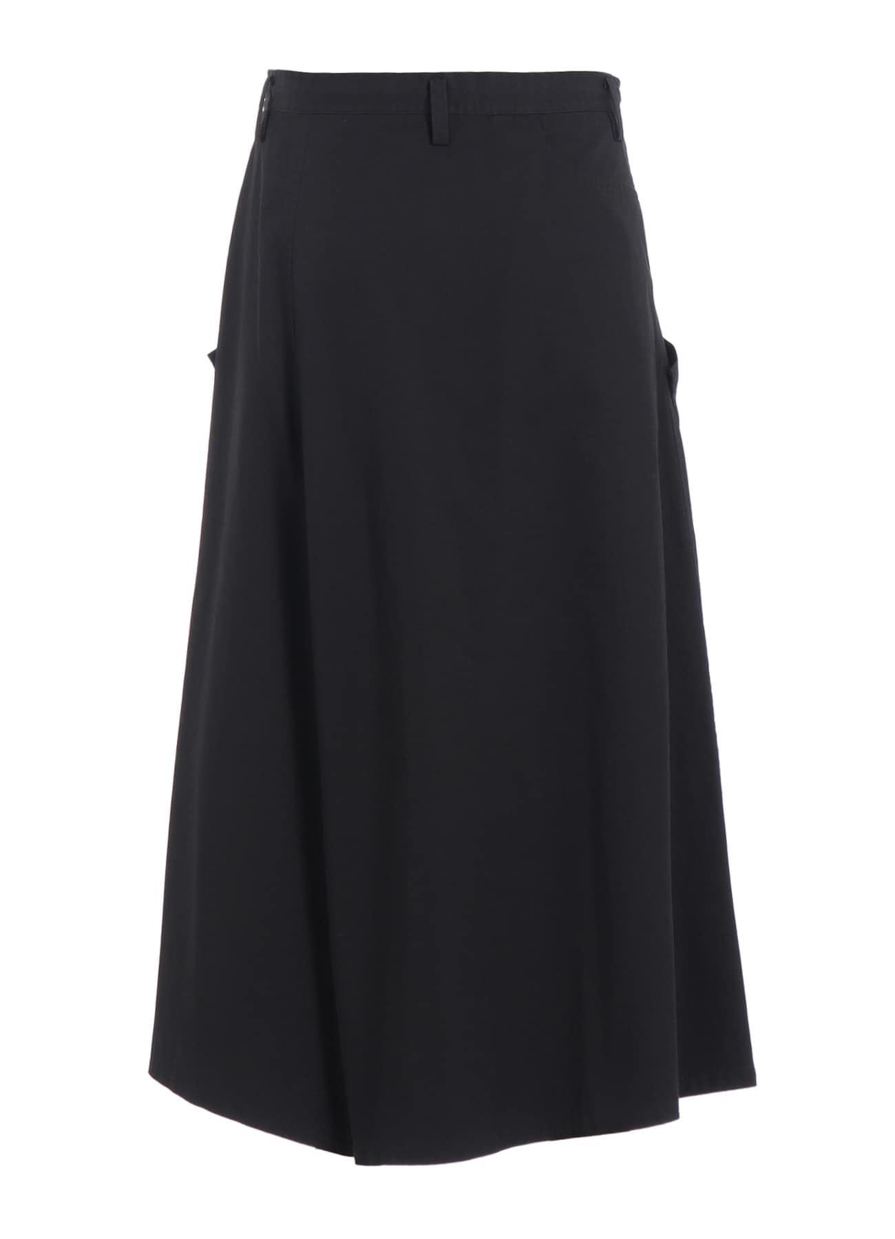 COTTON TWILL DROP FLARE PANTS