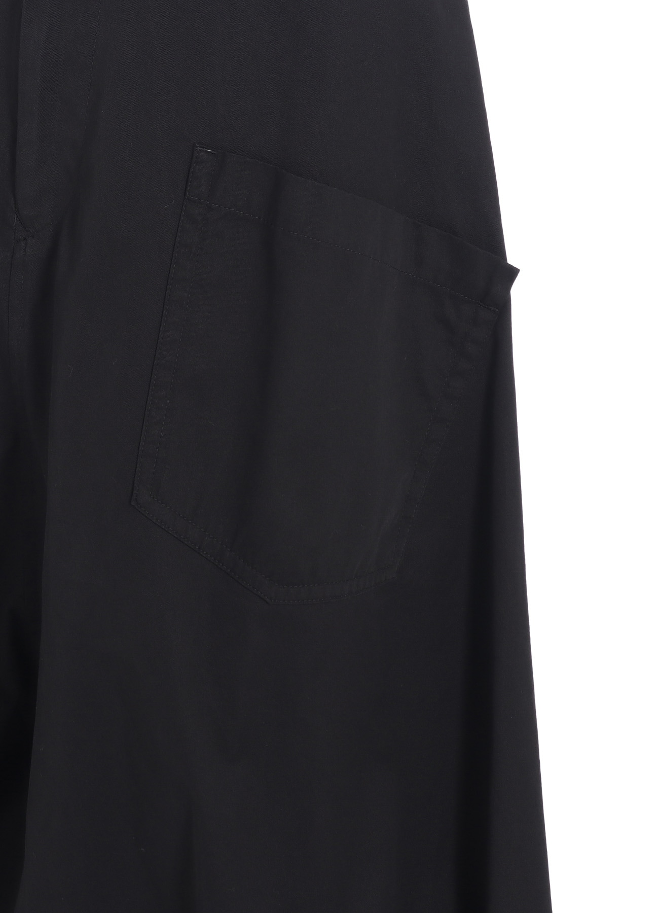 COTTON TWILL DROP FLARE PANTS