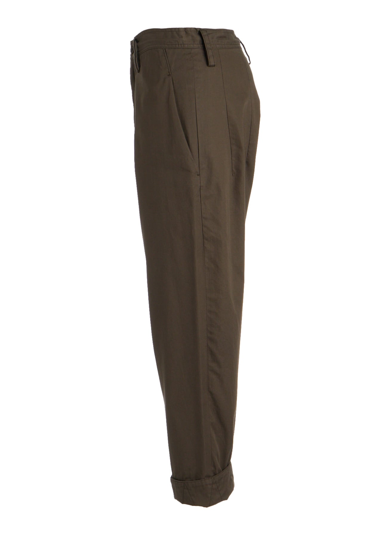 COTTON TWILL SEMI-WIDE CHINA PANTS