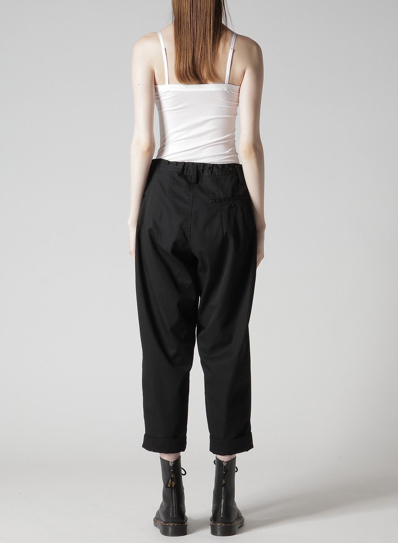 COTTON TWILL SEMI-WIDE CHINA PANTS