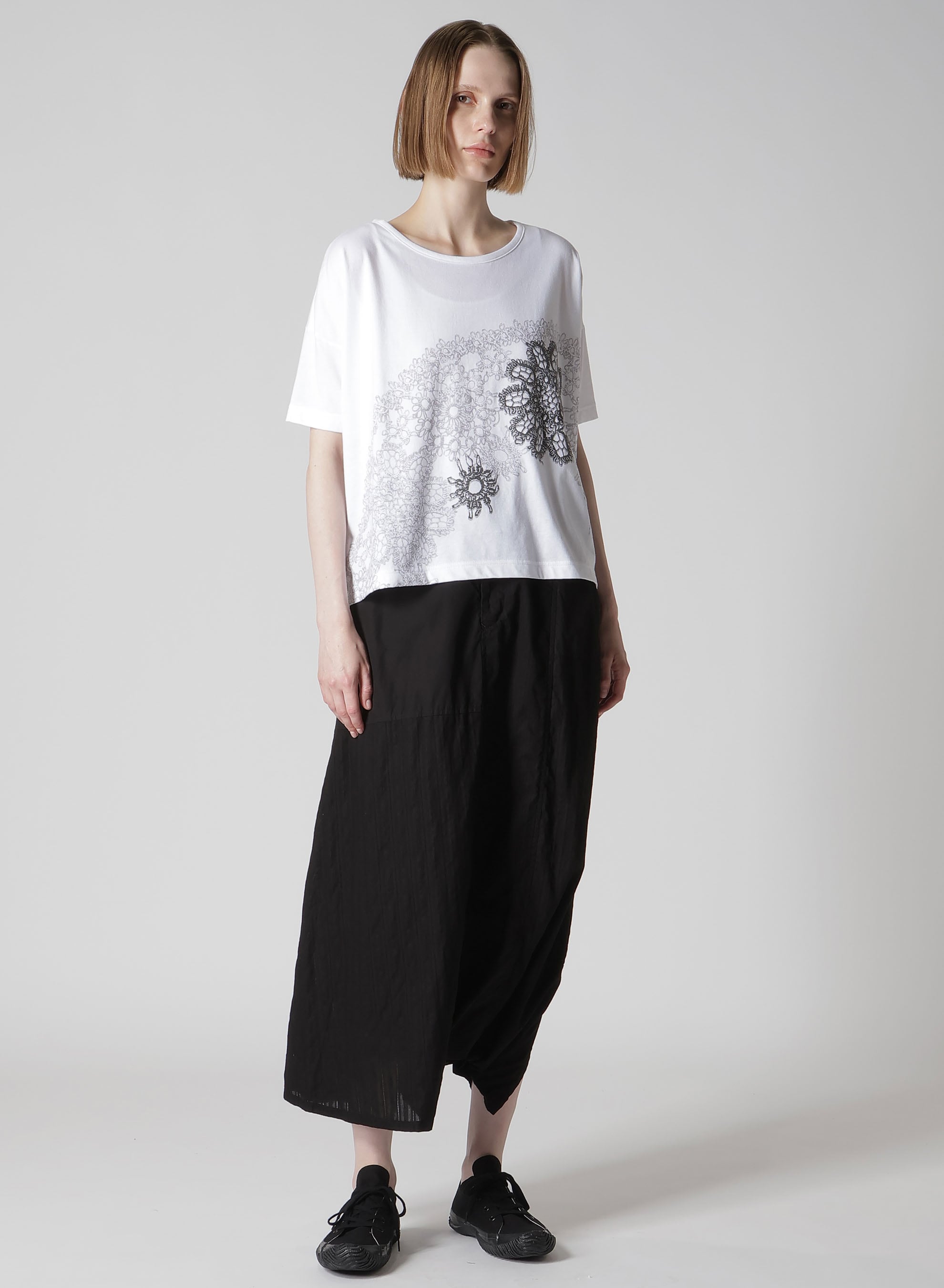 PATCHWORK PATCHED POCKET SKIRT PANTS