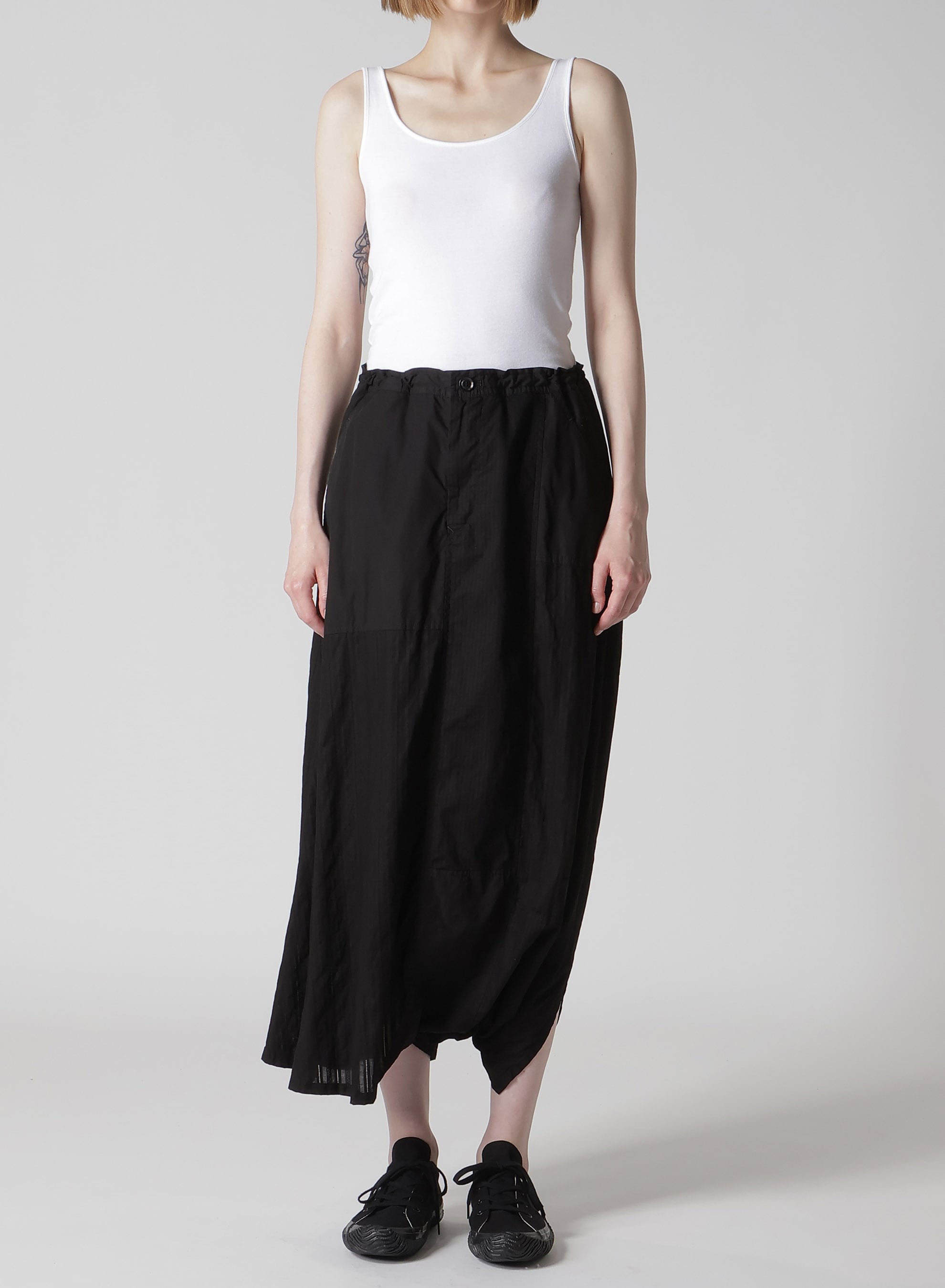 PATCHWORK PATCHED POCKET SKIRT PANTS