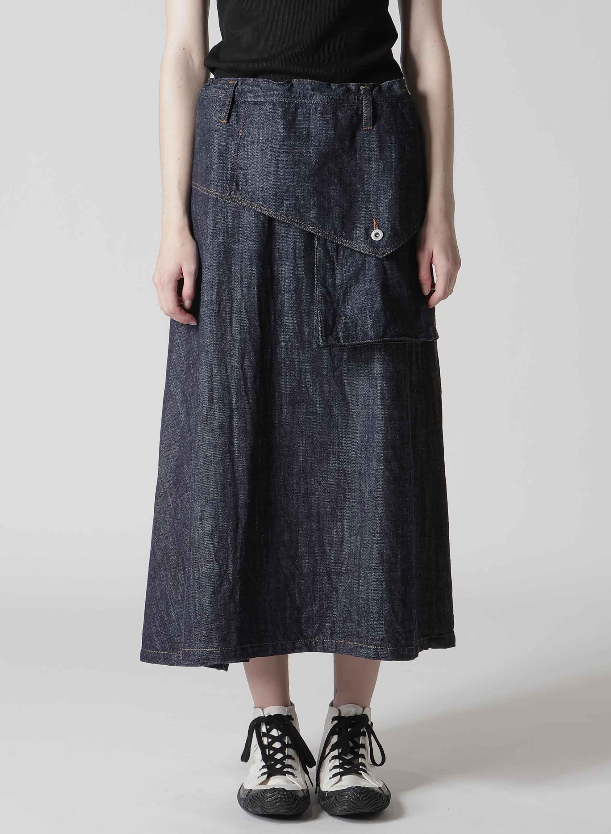 8OZ DENIM BIG FLAP SKIRT