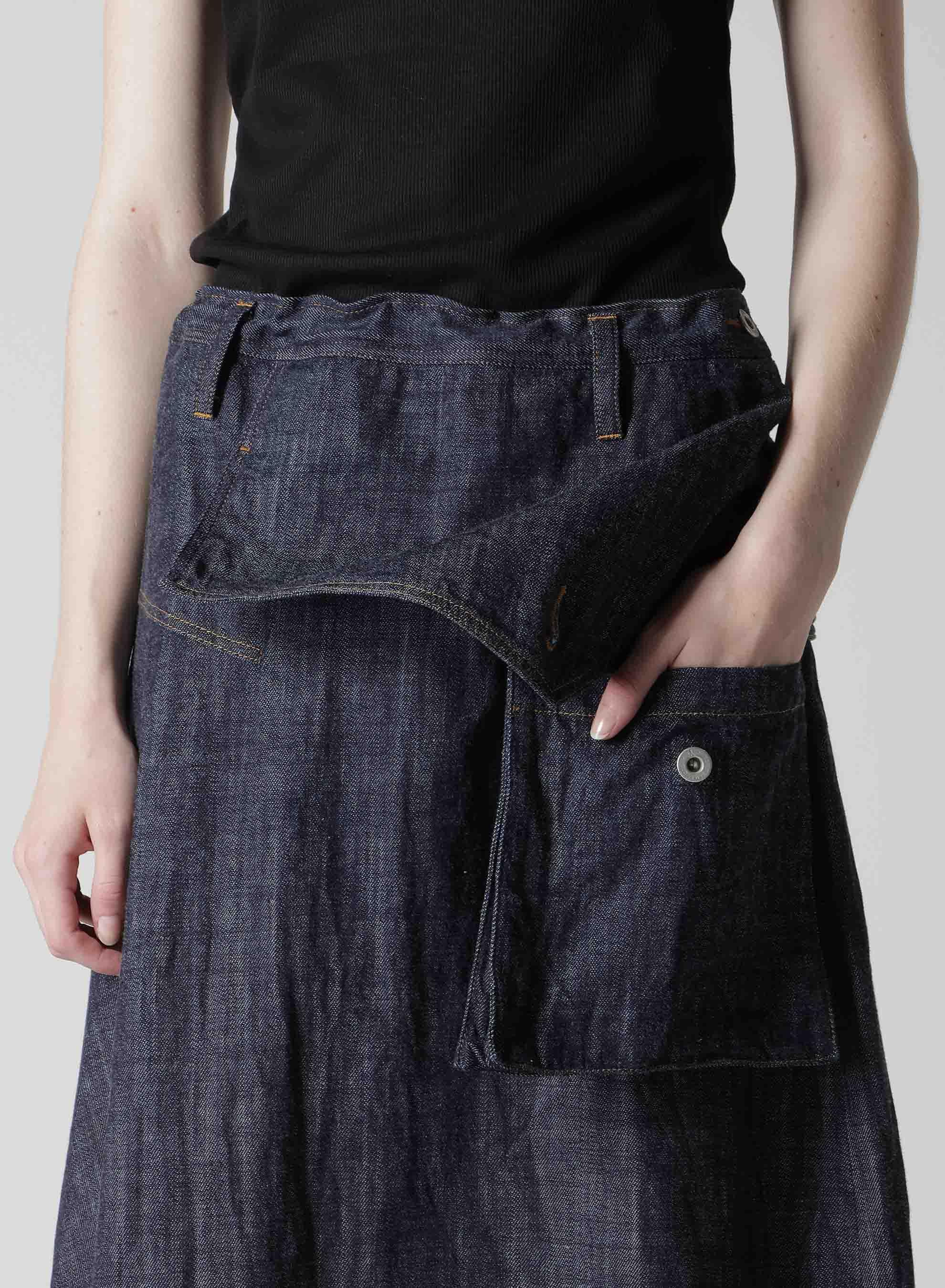 8OZ DENIM BIG FLAP SKIRT