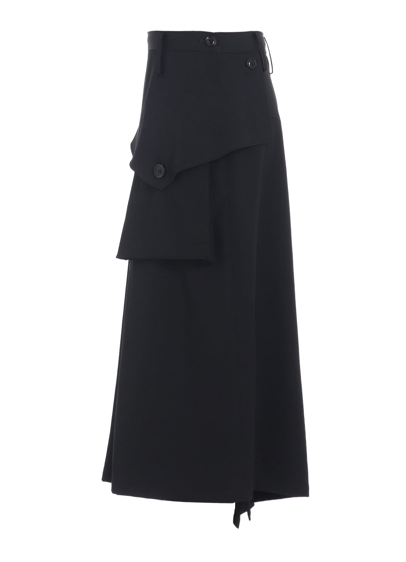 WOOL GABARDINE Y BIG FLAP SKIRT
