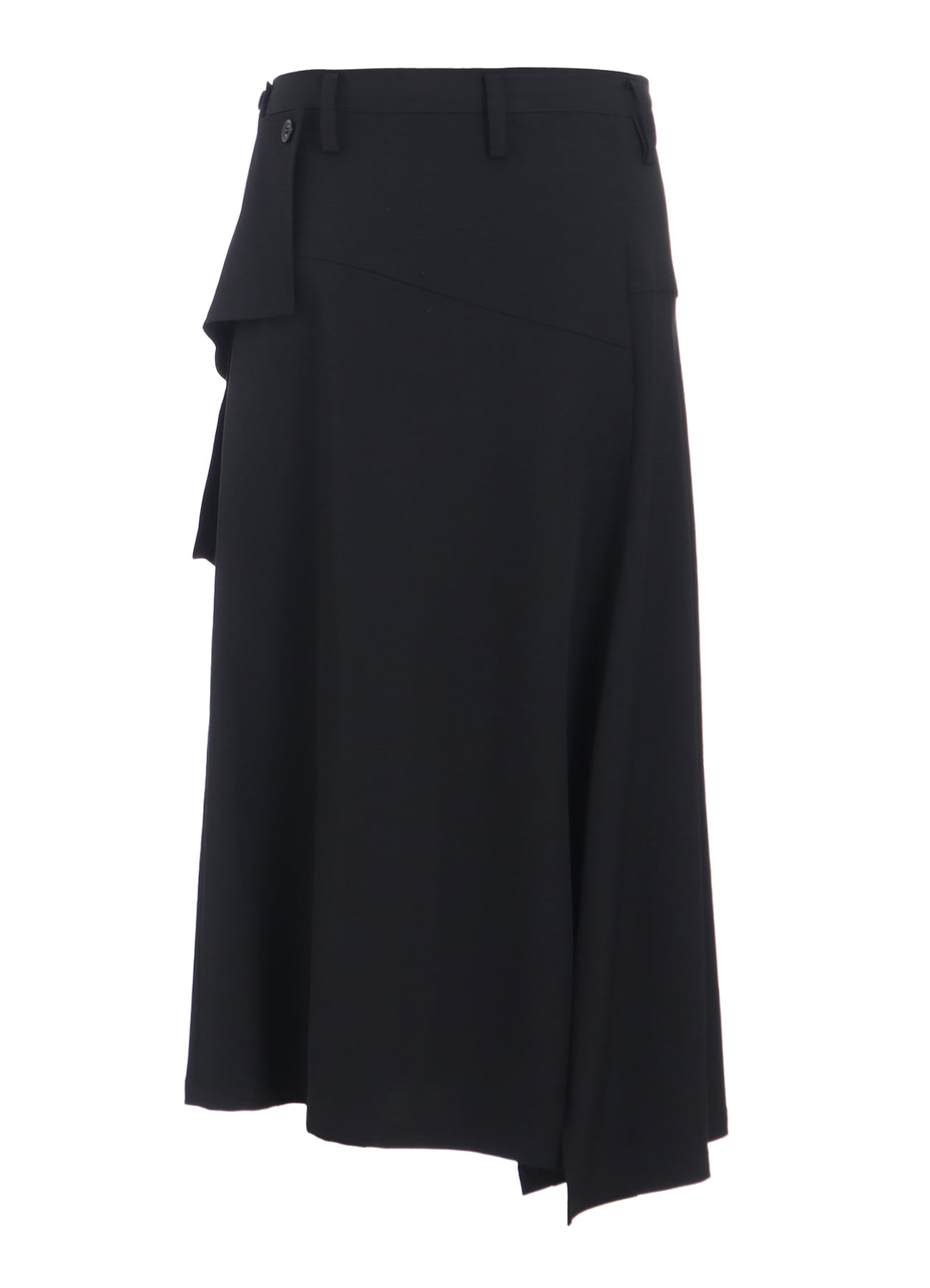 WOOL GABARDINE Y BIG FLAP SKIRT