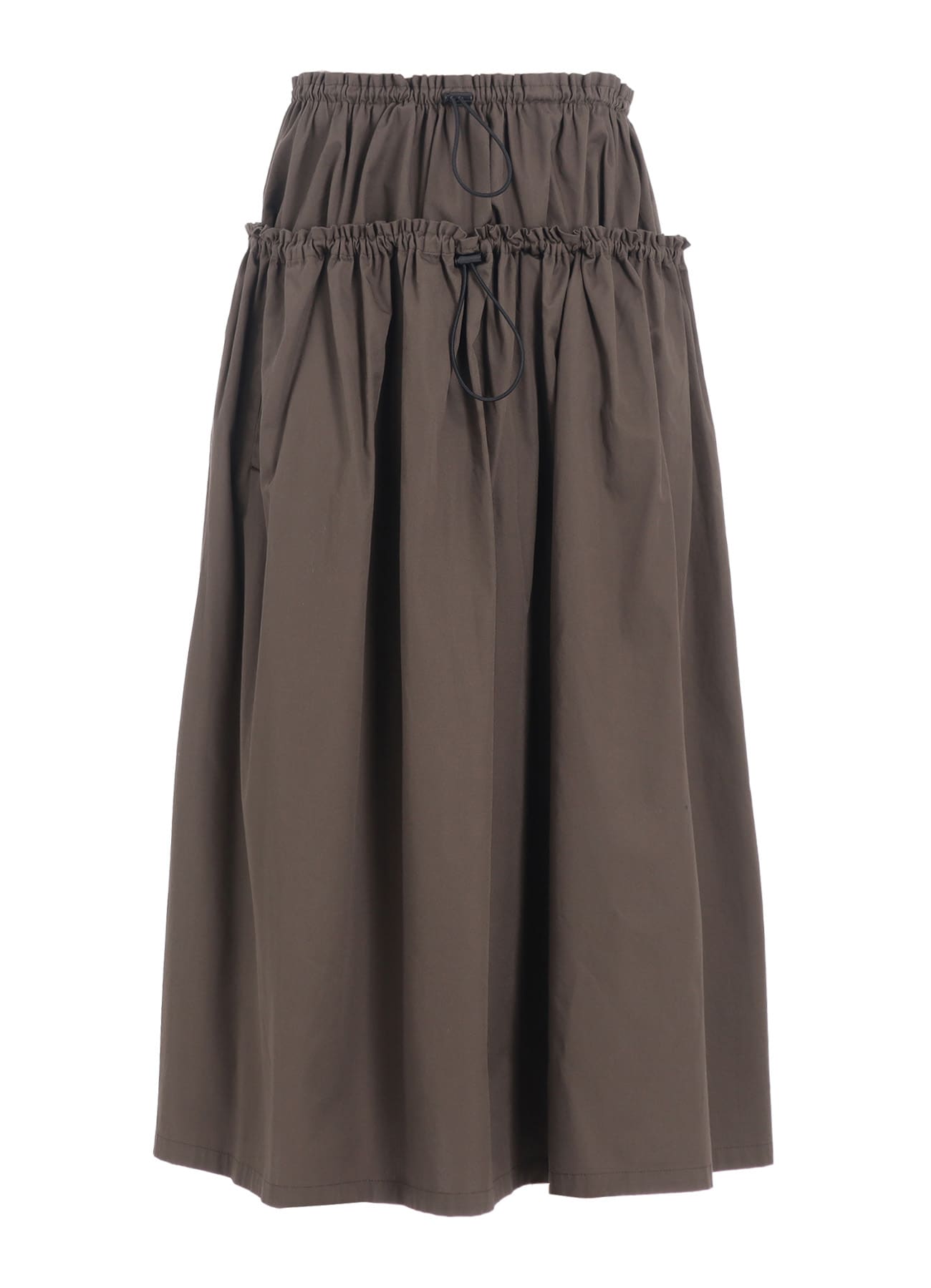 COTTON TWILL DOUBLE GATHERED SKIRT