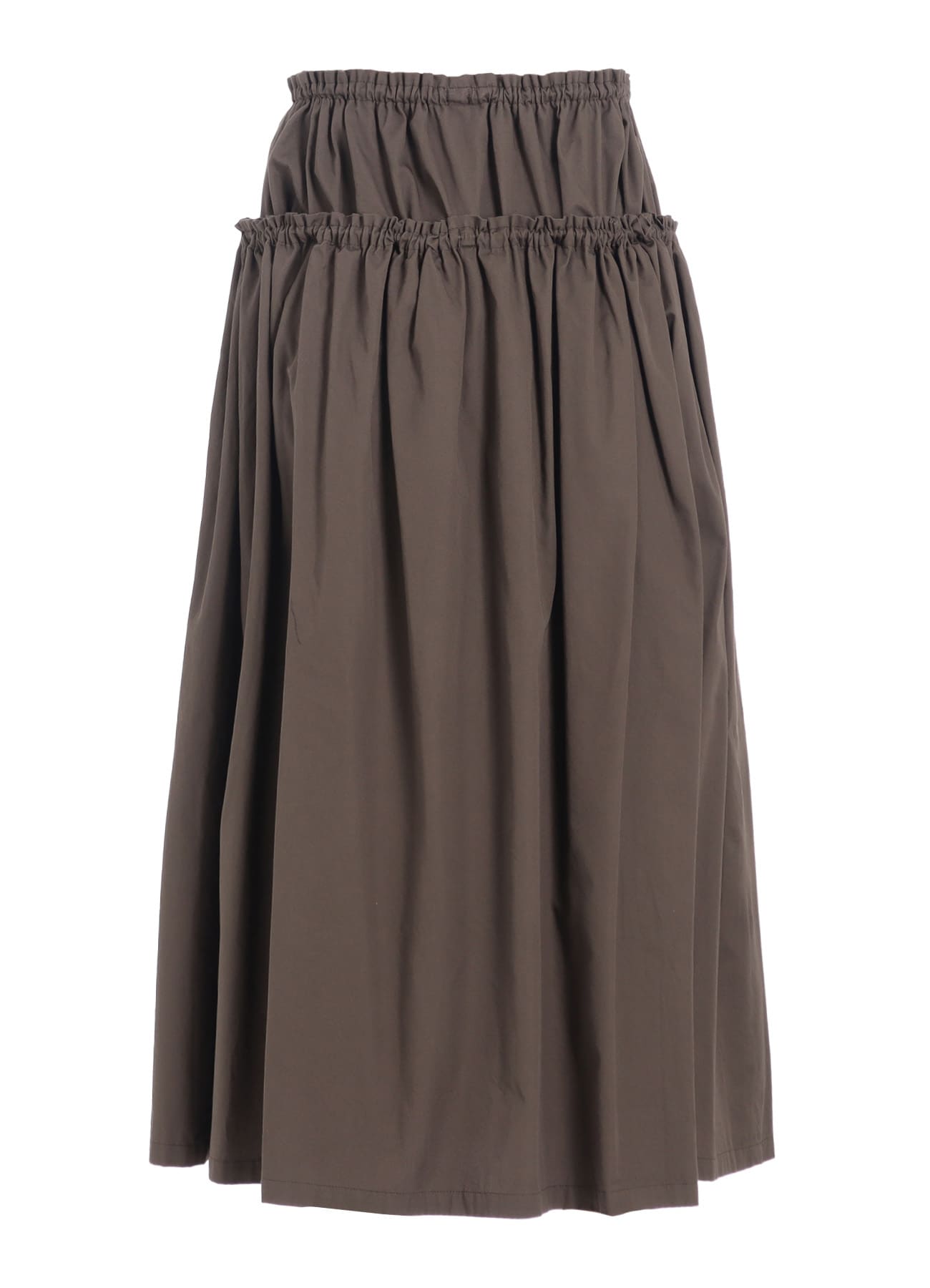 COTTON TWILL DOUBLE GATHERED SKIRT
