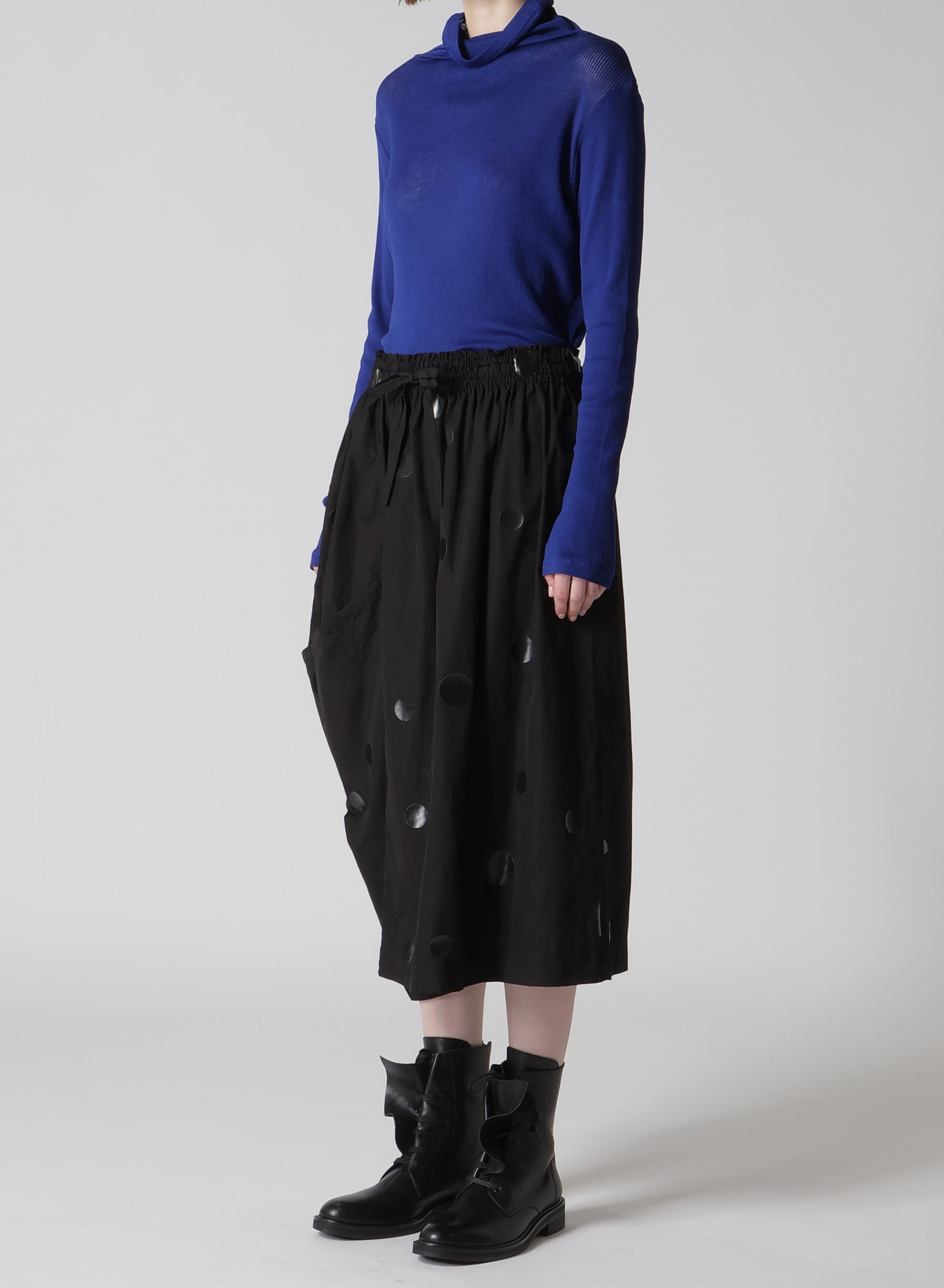 100/2 BROAD DOT PIGMENT PRINT DRAPE SKIRT