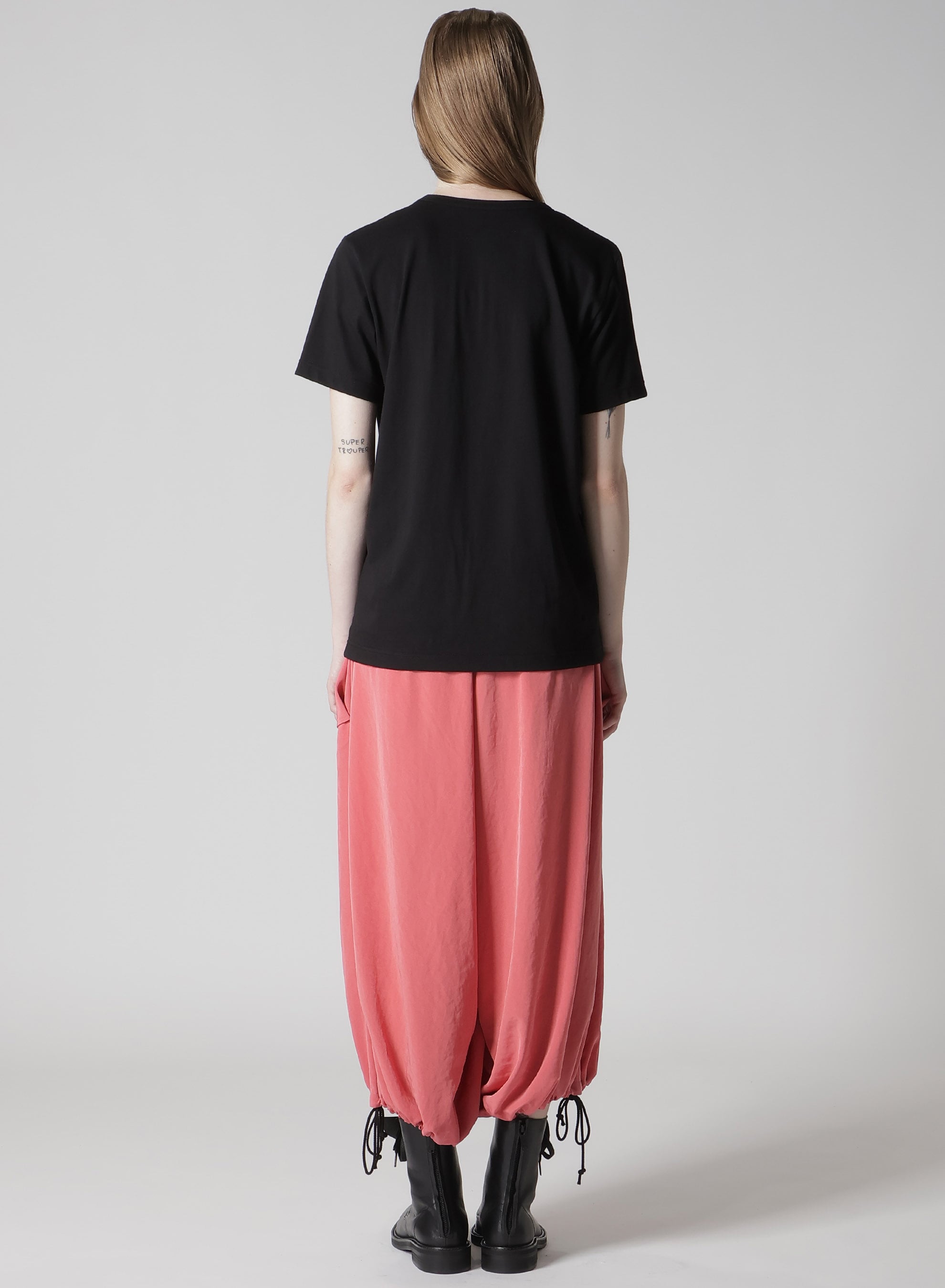 COTTON JERSEY LACE PRINT SHORT SLEEVE TEE