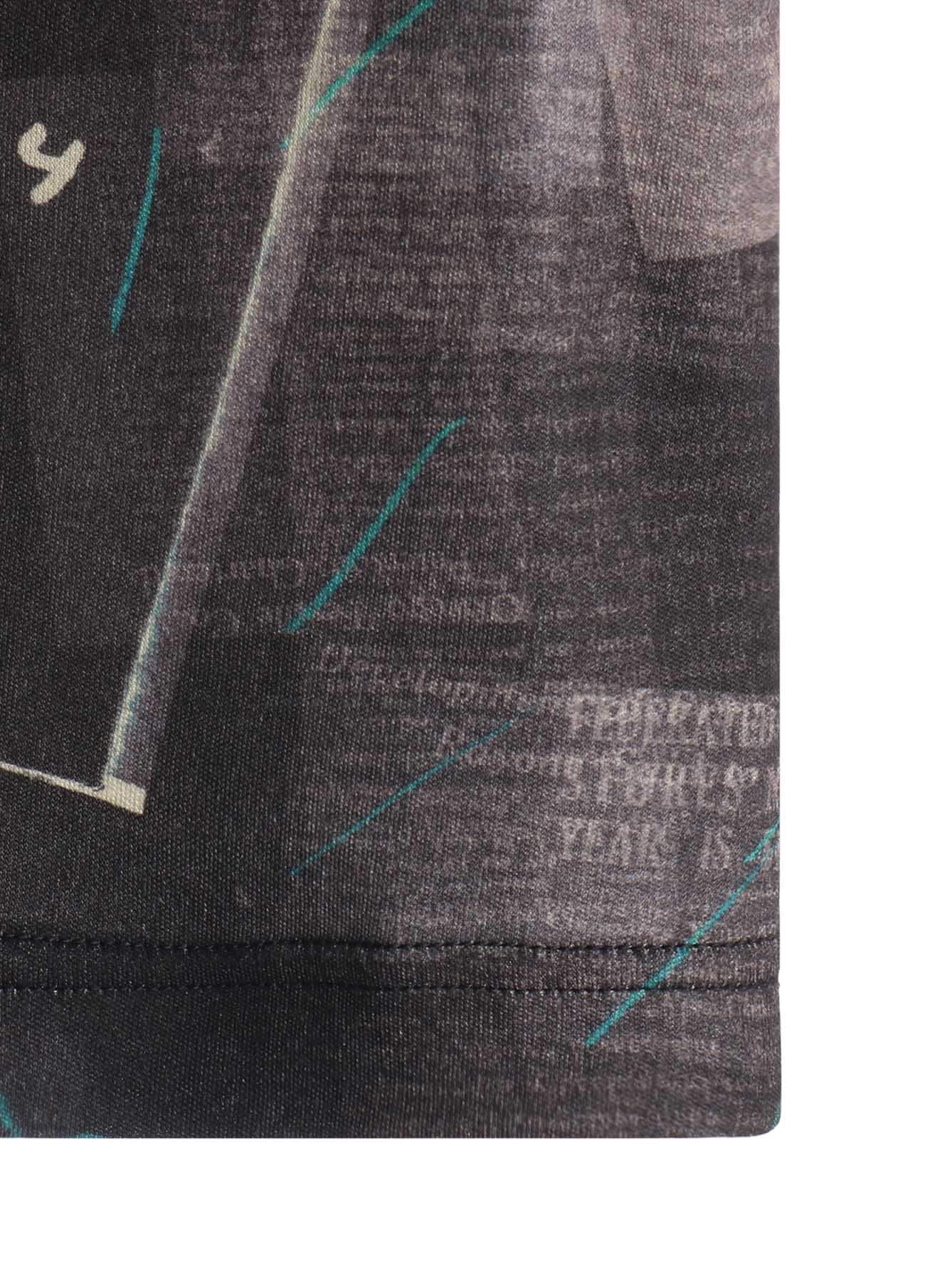 CELLULOSE NEWSPAPER PRINT SHORT SLEEVE TEE