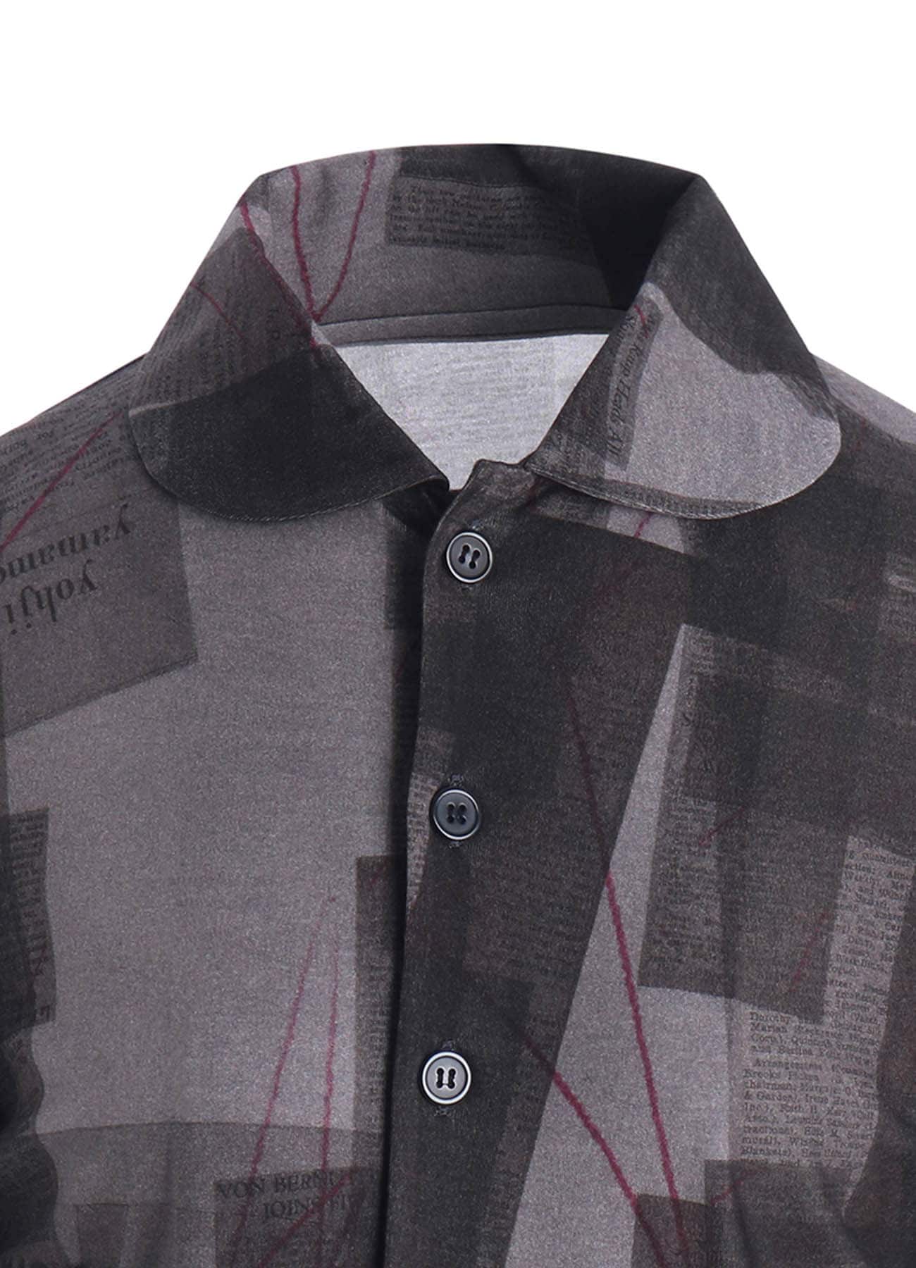 CELLULOSE NEWSPAPER PRINT CARDIGAN