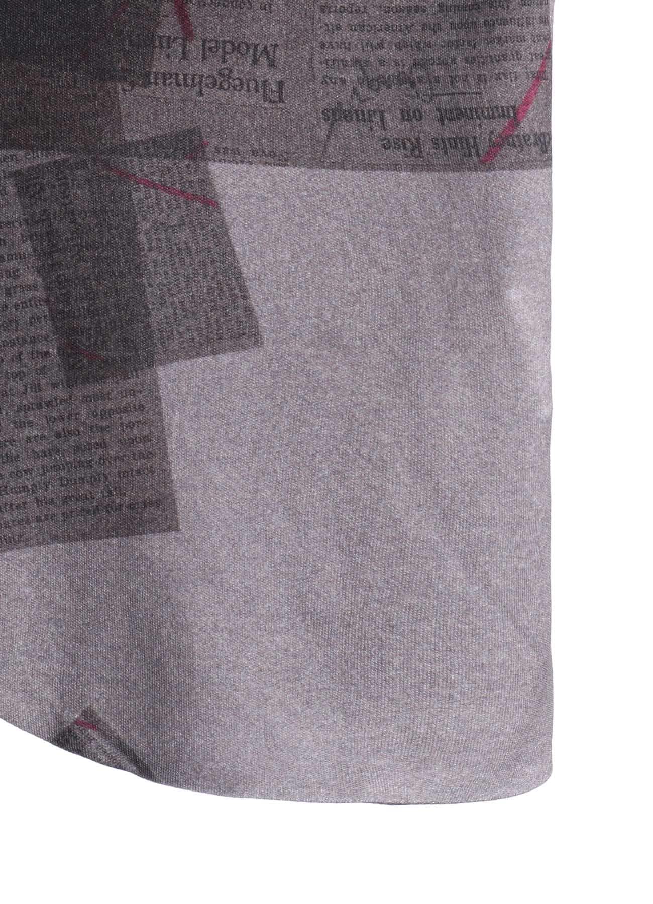 CELLULOSE NEWSPAPER PRINT CARDIGAN