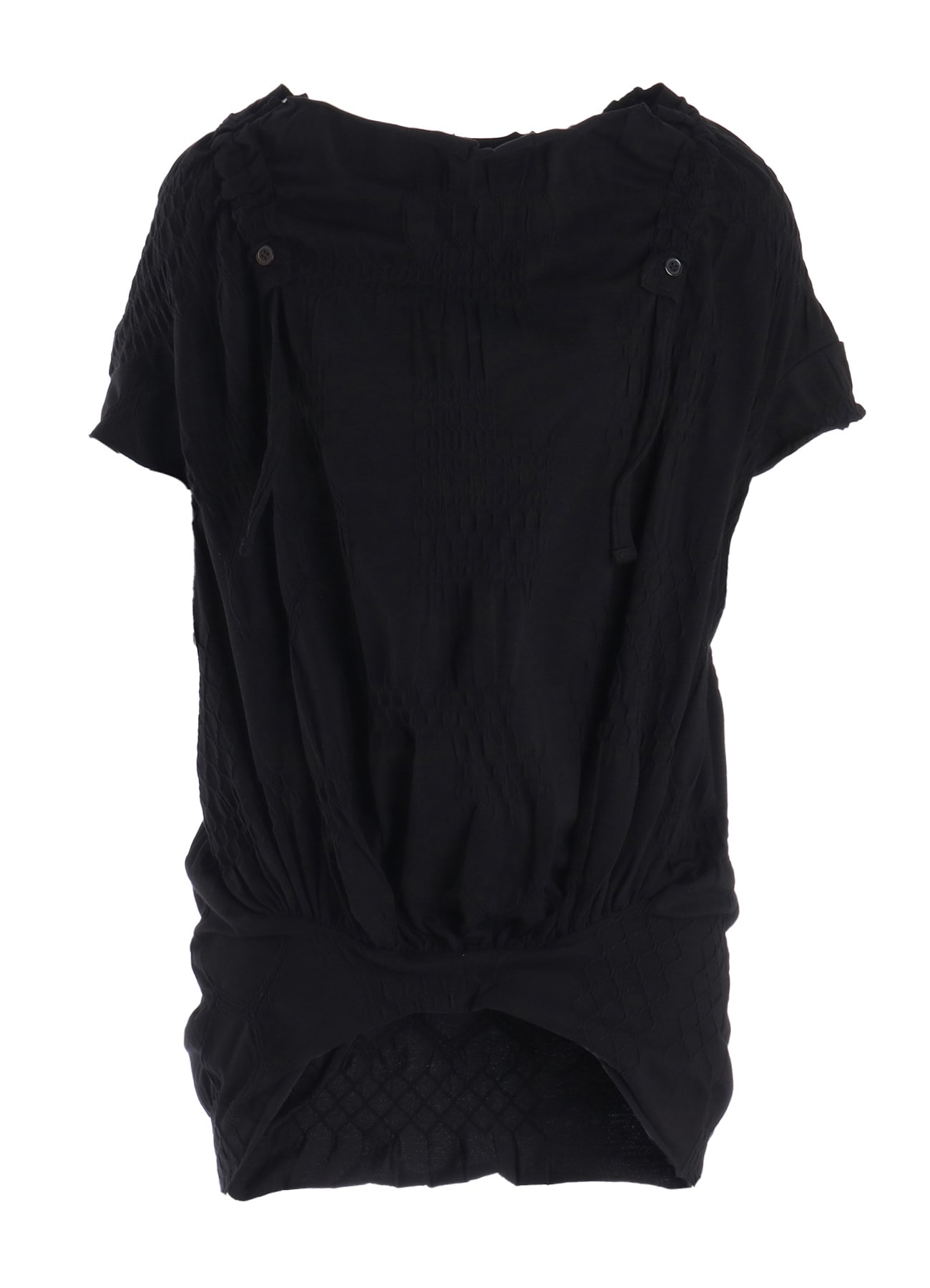 SMOCKING JQ GATHERED COLLAR PULLOVER