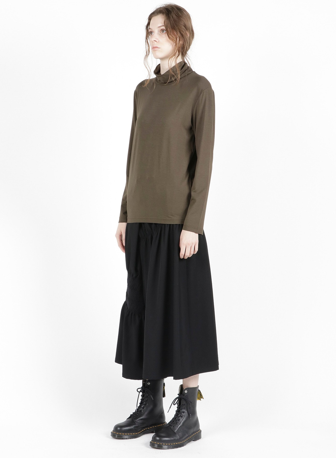 SMOCKING JQ GATHERED COLLAR PULLOVER