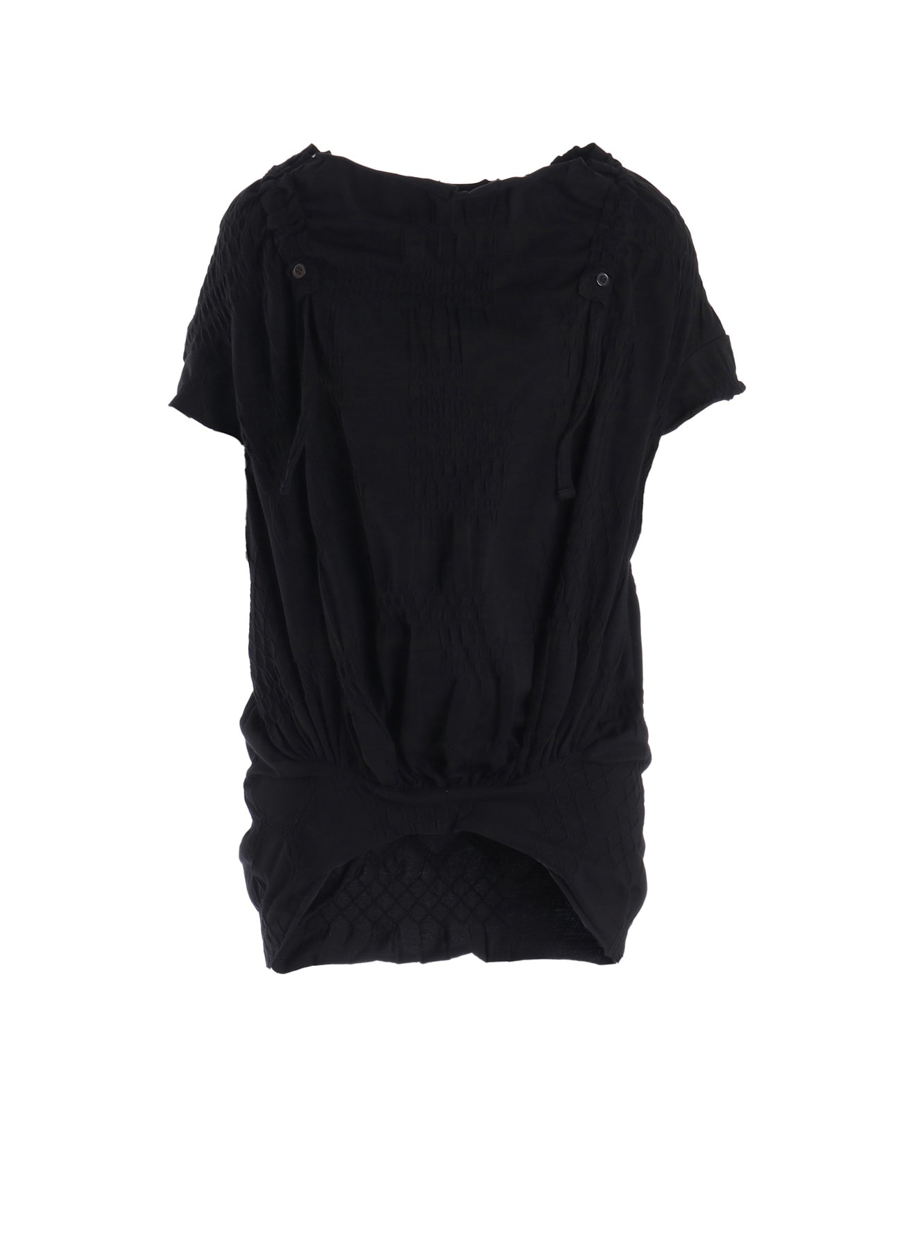 SMOCKING JQ GATHERED COLLAR PULLOVER