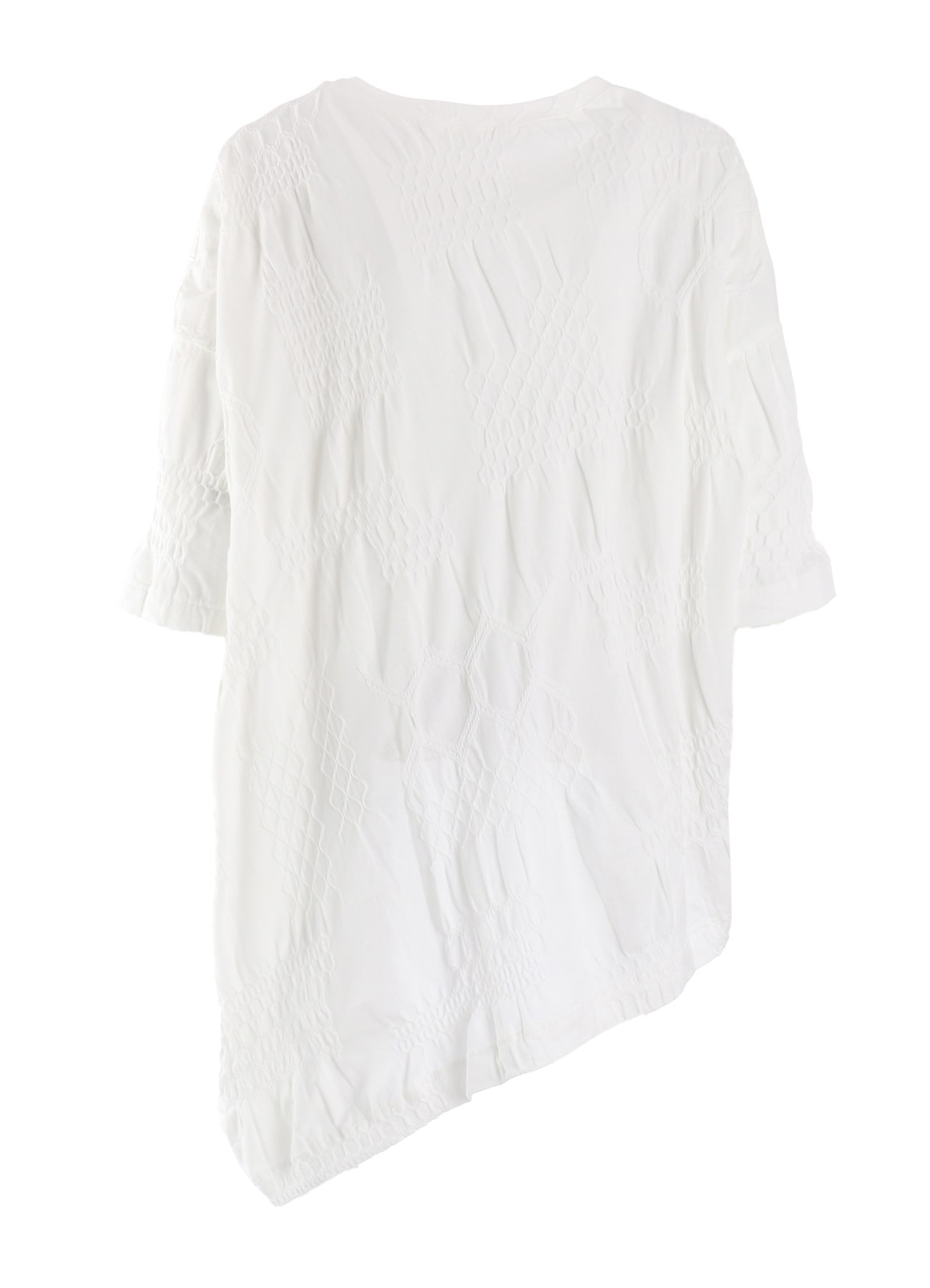 SMOCKING JQ ASYMMETRIC 3/4 SLEEVE TEE