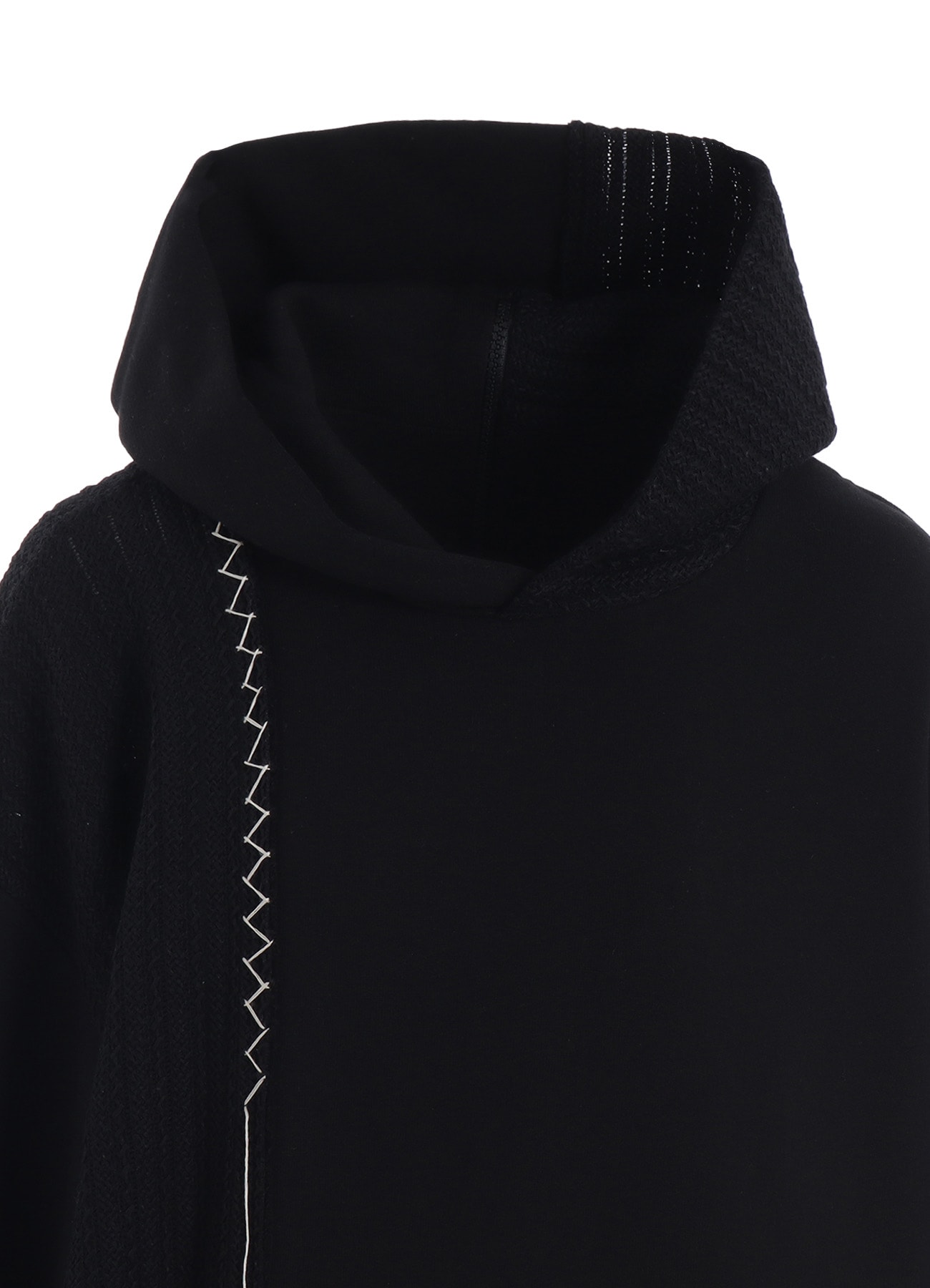 FRENCHTERRY HAND STITCH BACK ZIP PULLOVER