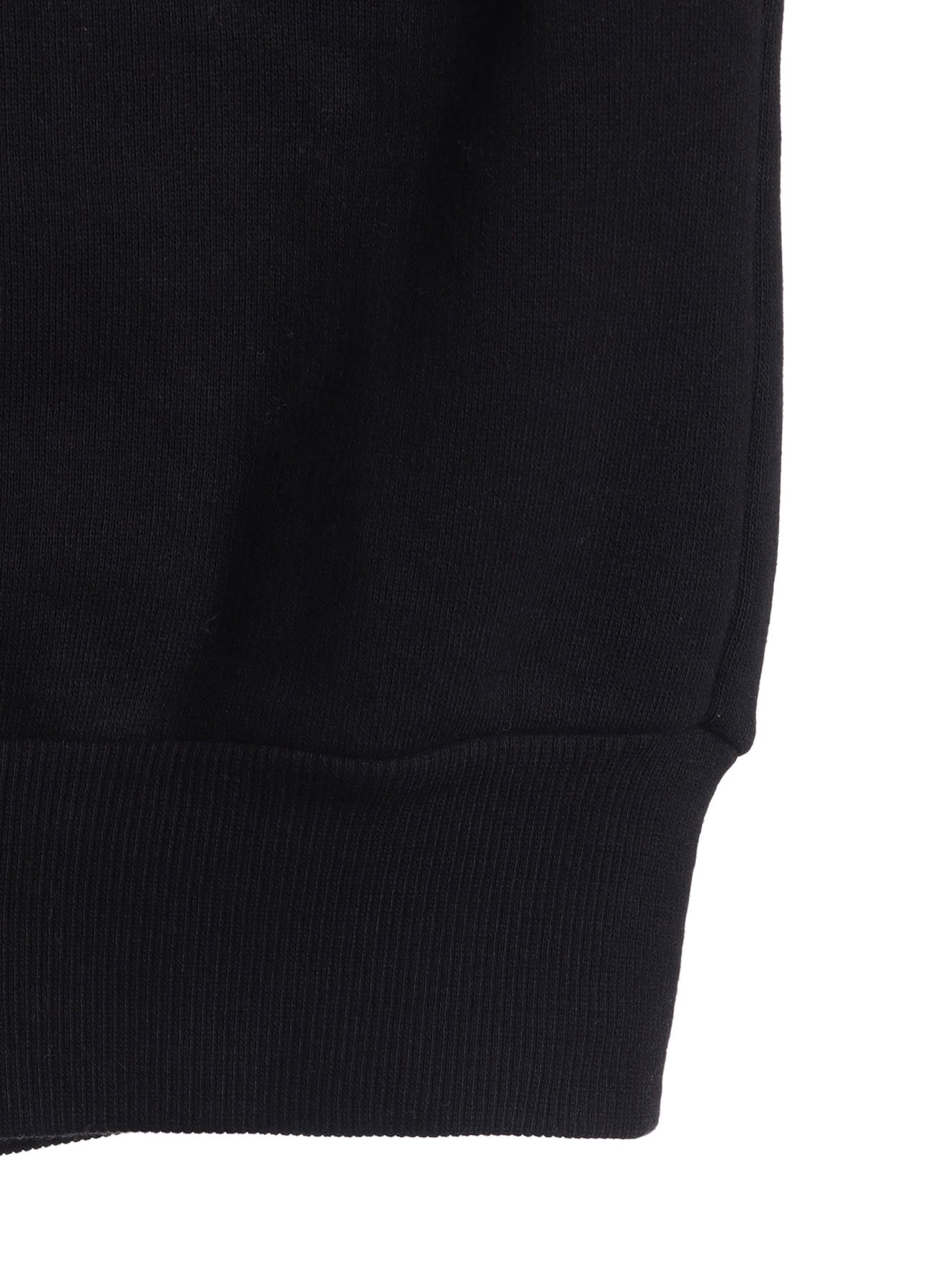 FRENCHTERRY HAND STITCH BACK ZIP PULLOVER