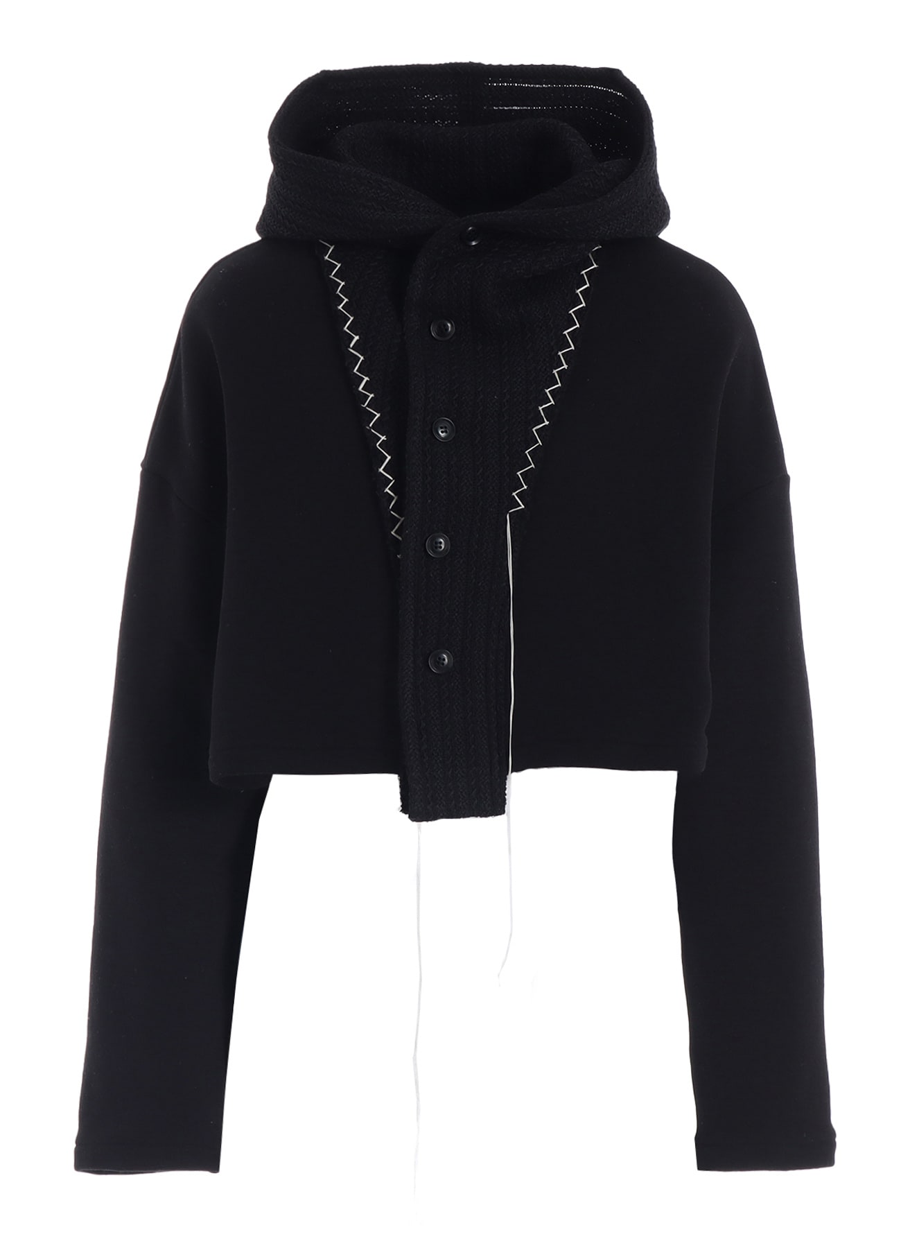 FRENCHTERRY HAND STITCH HOODED CARDIGAN