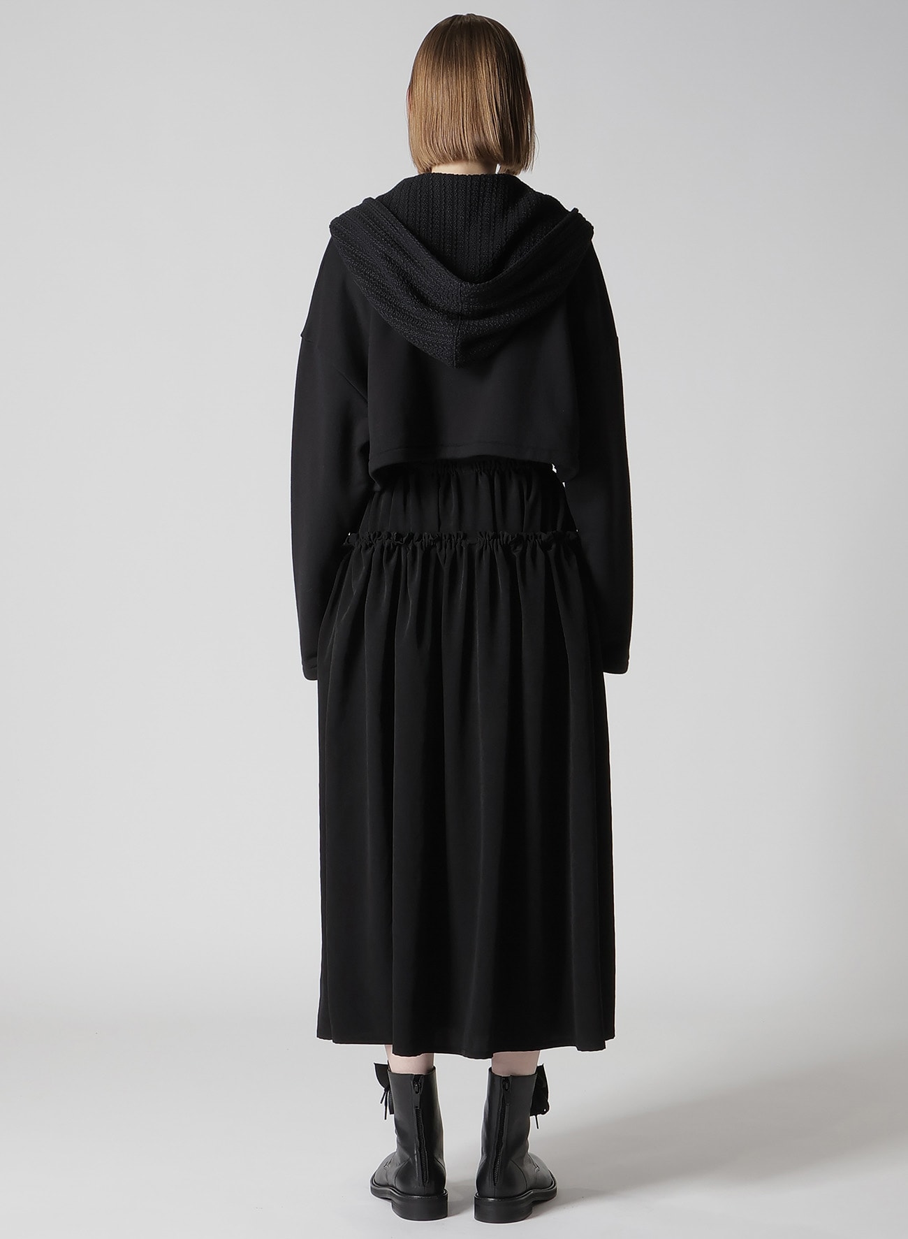 FRENCHTERRY HAND STITCH HOODED CARDIGAN