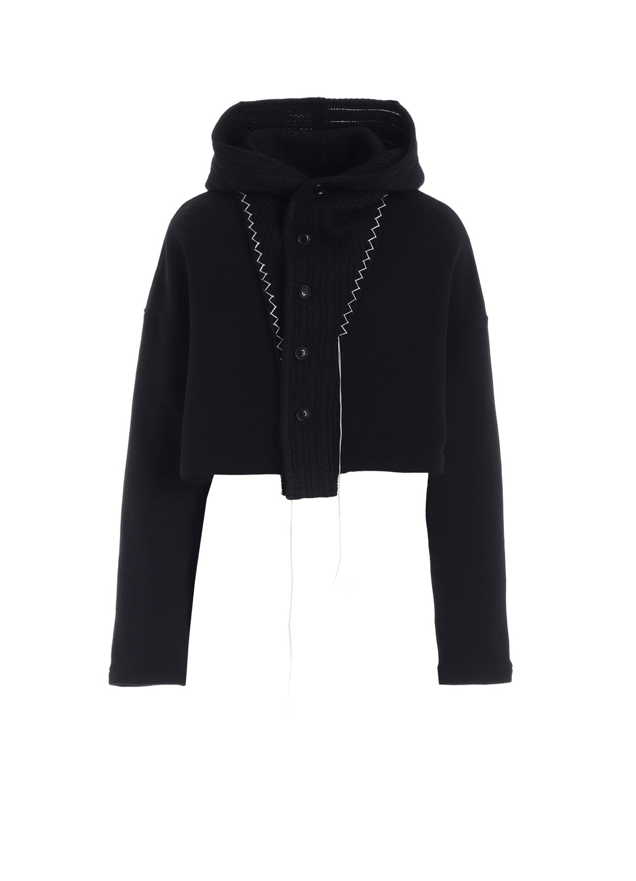 FRENCHTERRY HAND STITCH HOODED CARDIGAN