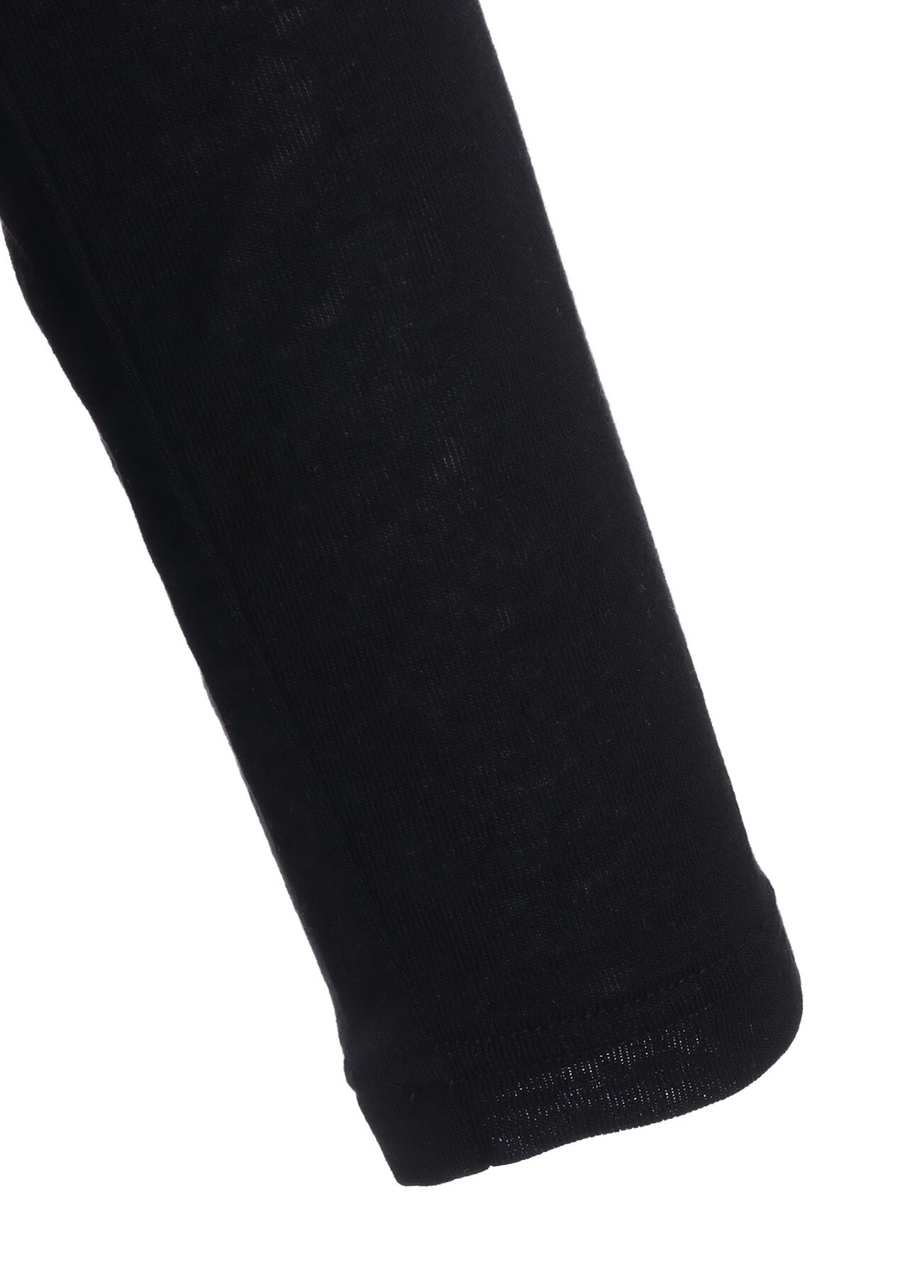 GAUZE JERSEY X RIB PANEL ROUND NECK LONG SLEEVE TEE