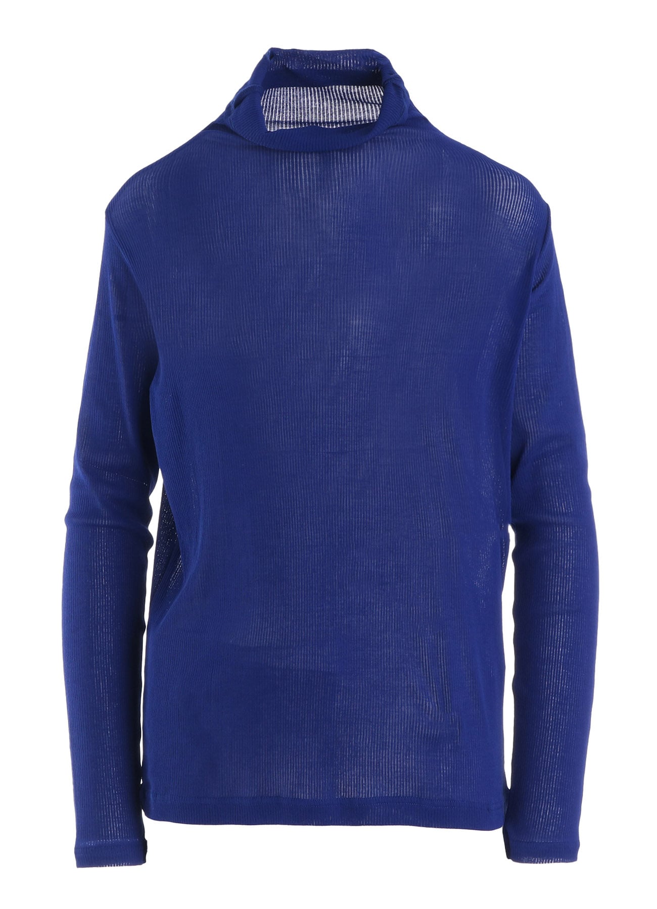 MERCERIZED RIB HIGH NECK LONG SLEEVE TEE