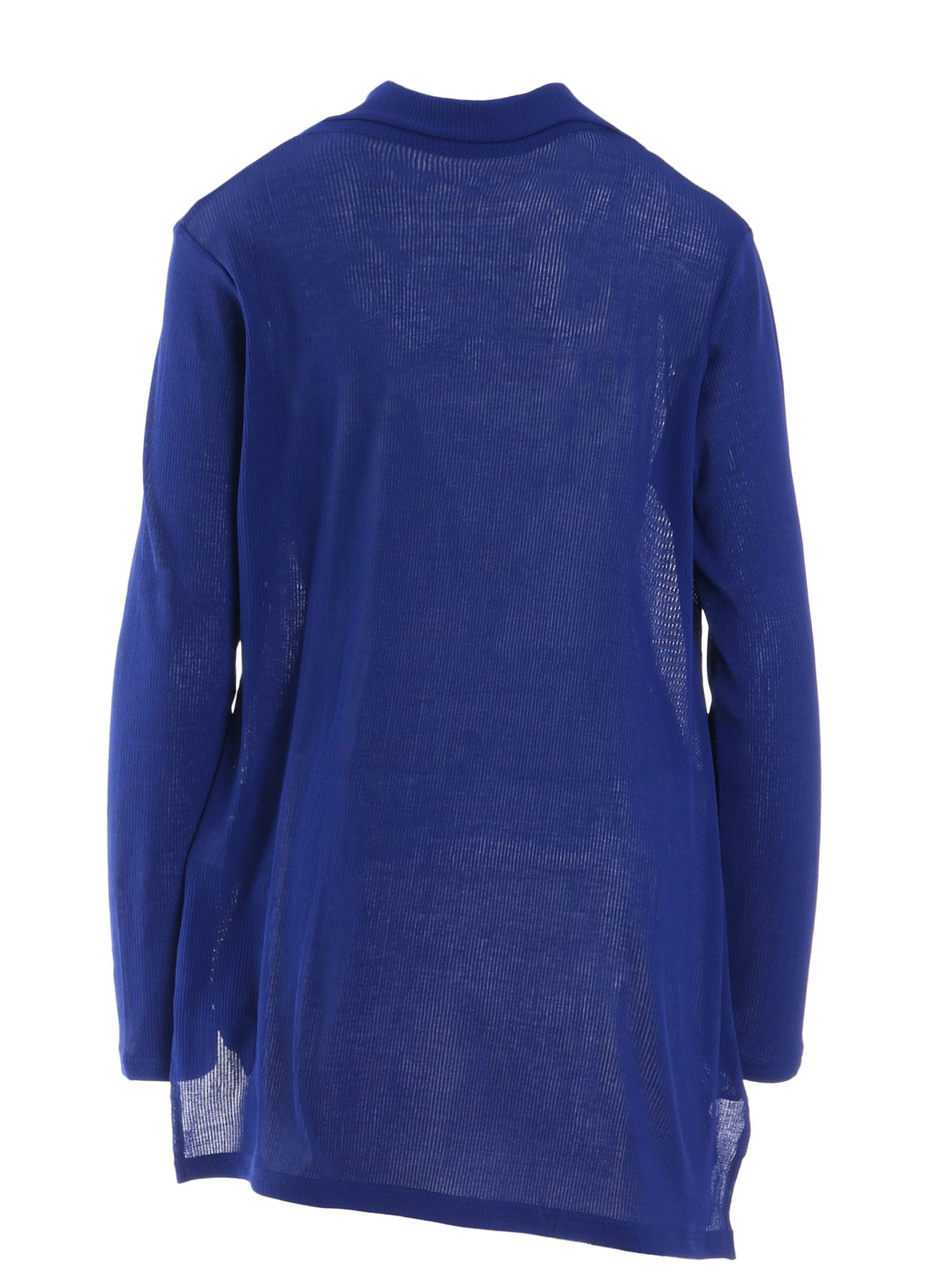 MERCERIZED RIB ASYMMETRIC CARDIGAN