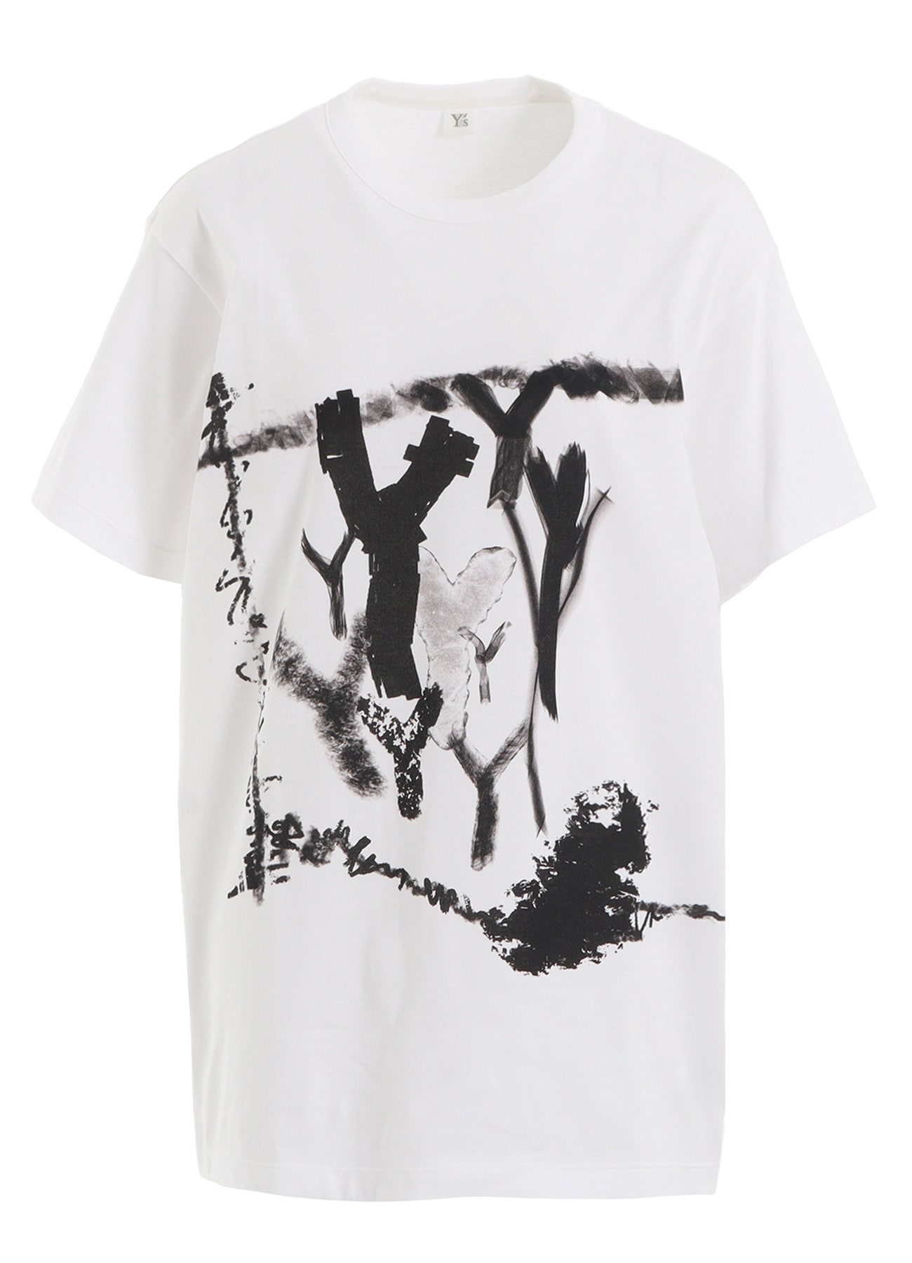 "Y" PIGMENT-PRINT HALF-SLEEVE TEE