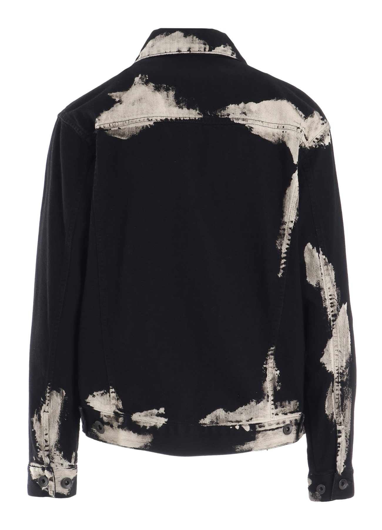 8OZ DENIM BRUSH BLEACH PANEL DENIM JACKET