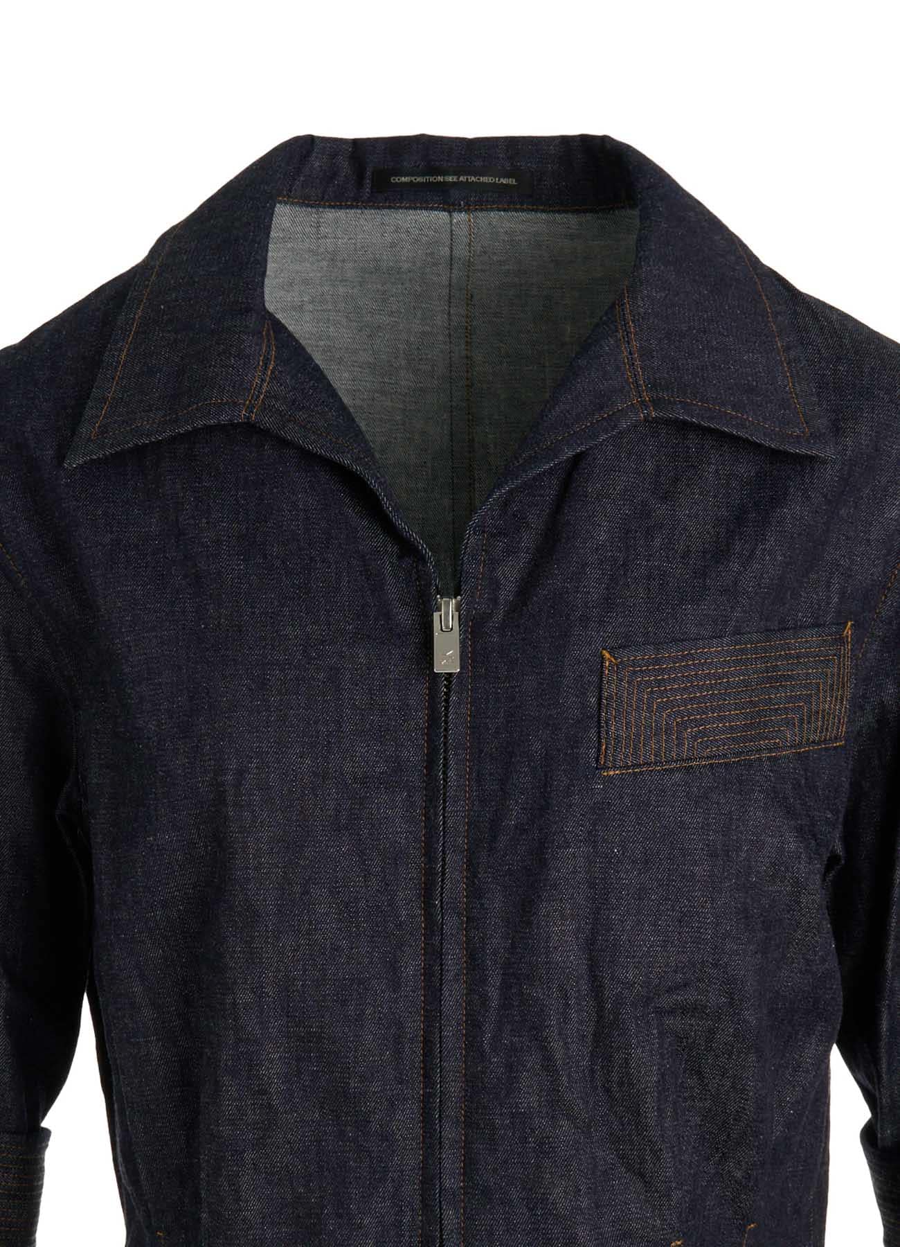 6OZ DENIM 3/4 SLEEVE BLOUSE