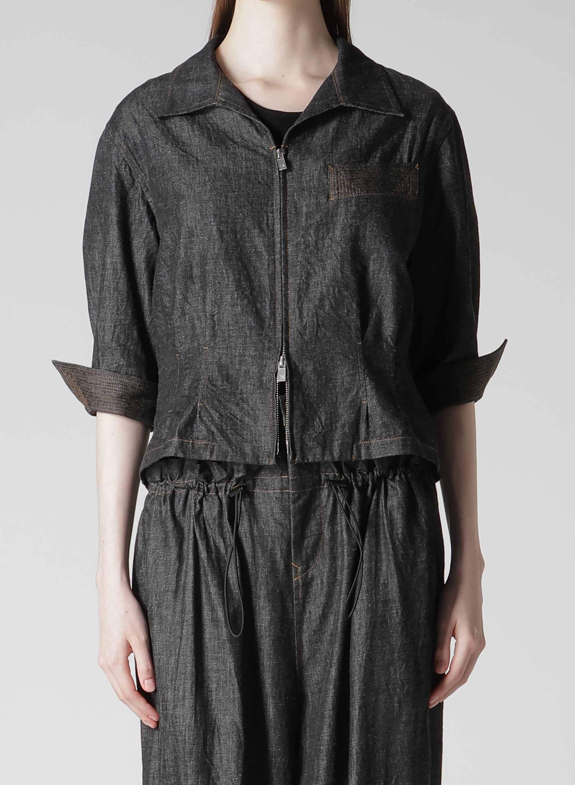 6OZ DENIM 3/4 SLEEVE BLOUSE