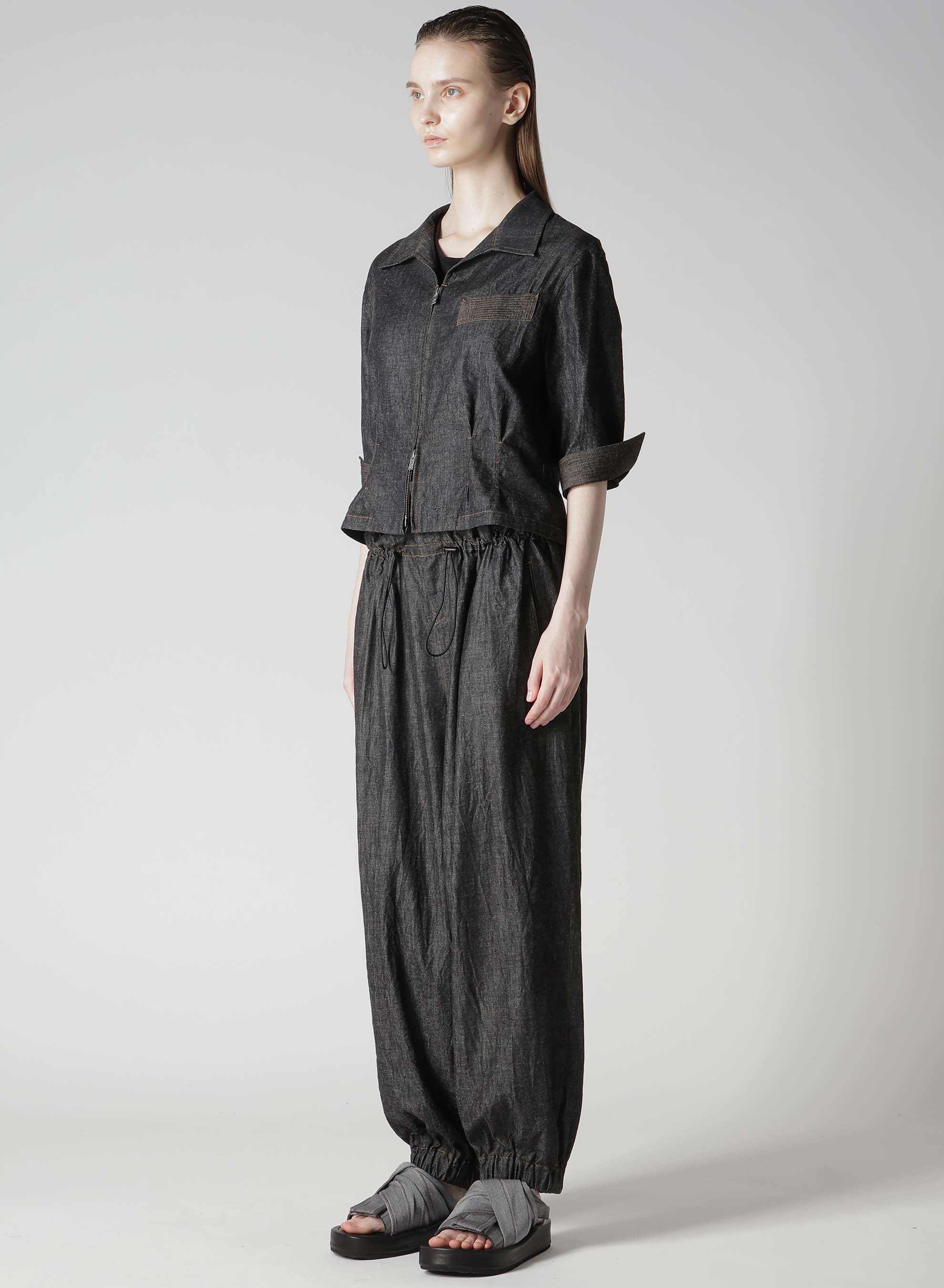 6OZ DENIM 3/4 SLEEVE BLOUSE