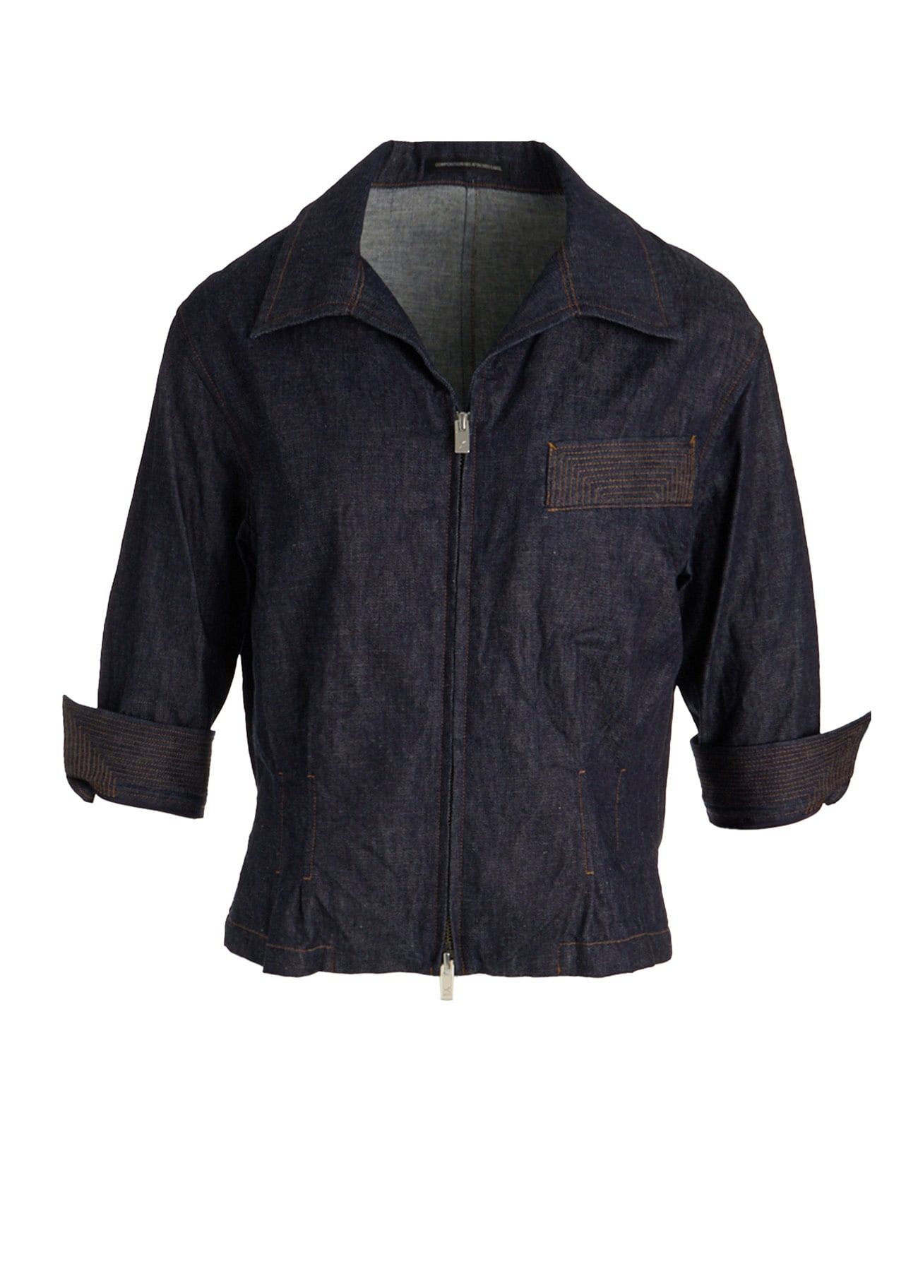 6OZ DENIM 3/4 SLEEVE BLOUSE