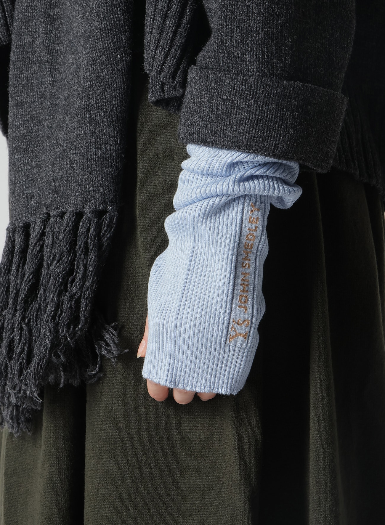 【先行予約】Y's × JOHN SMEDLEY RIBBED ARM WARMER