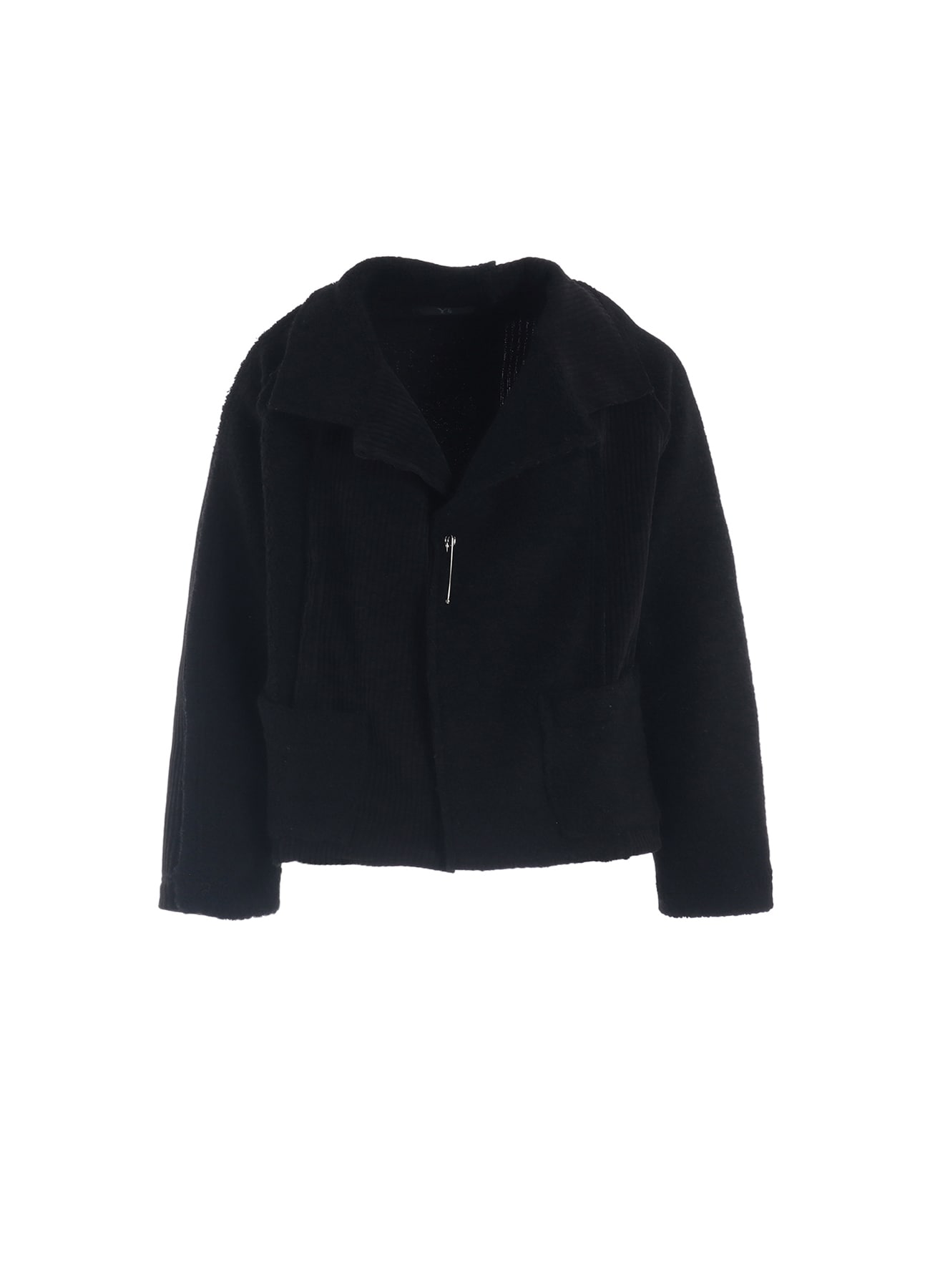 WOOL BREND PILE COAT WITH PIN