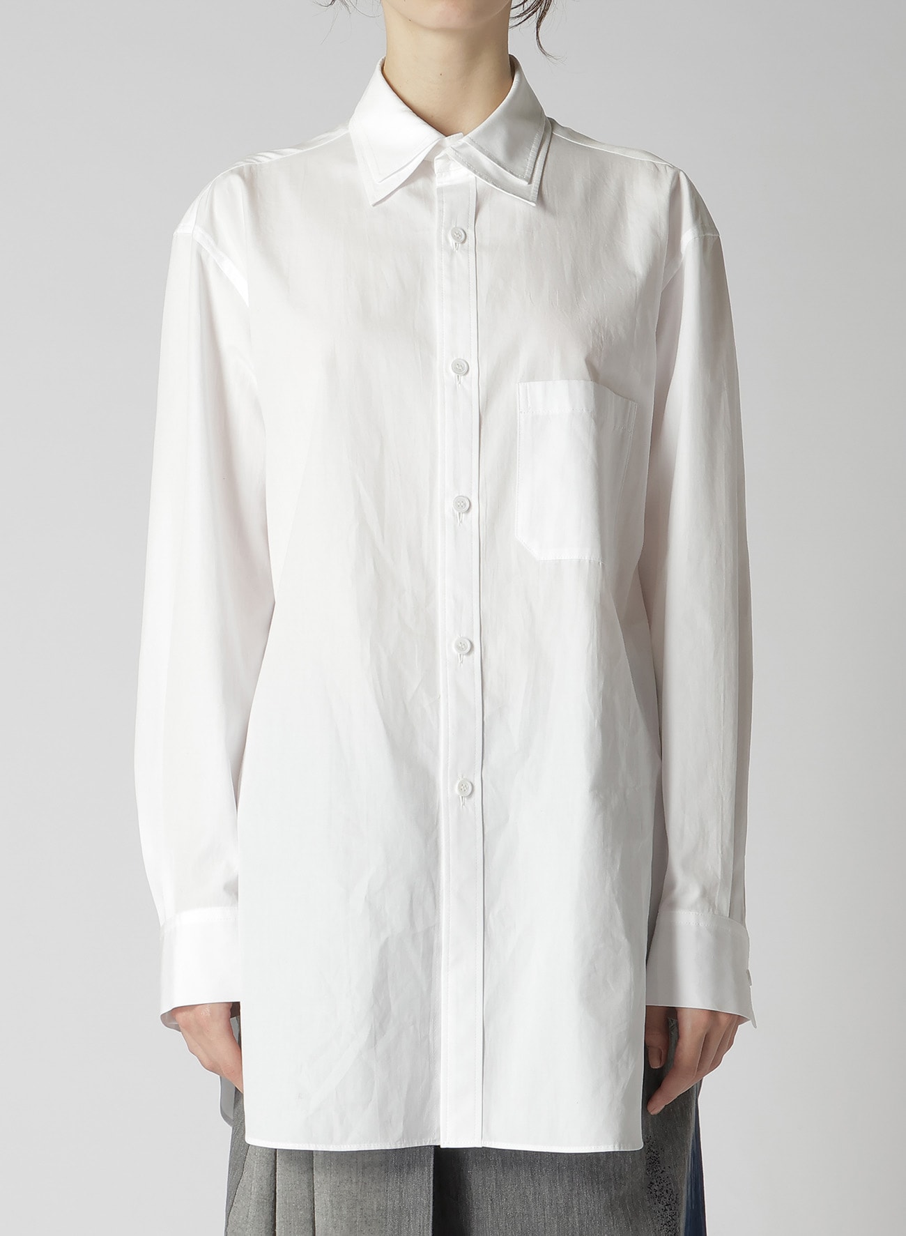 COTTON BROADCLOTH DOUBLE COLLAR SHIRT(XS White): Y's｜THE SHOP ...