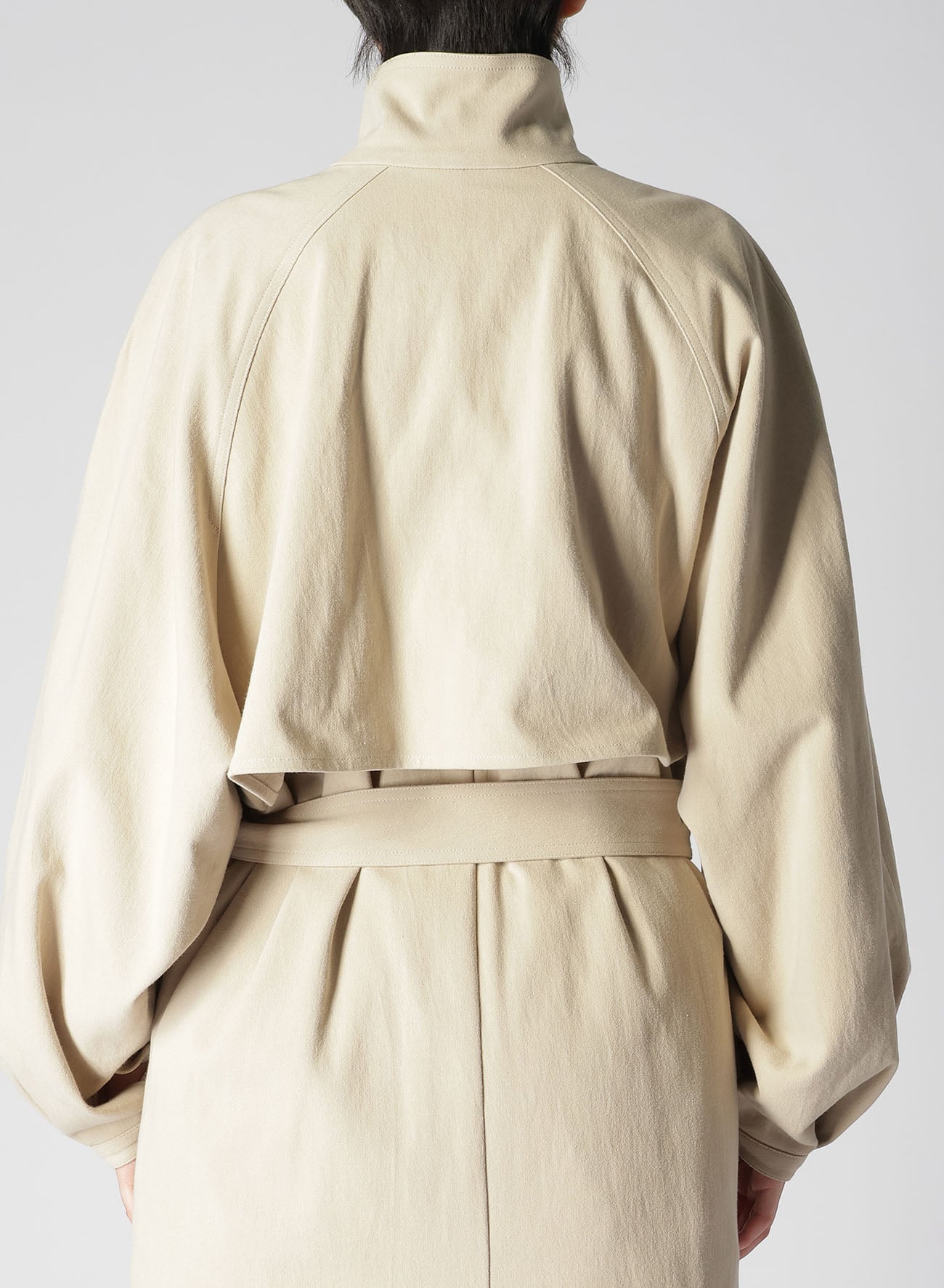 HARD TWISTED COTTON SATIN TRENCH COAT