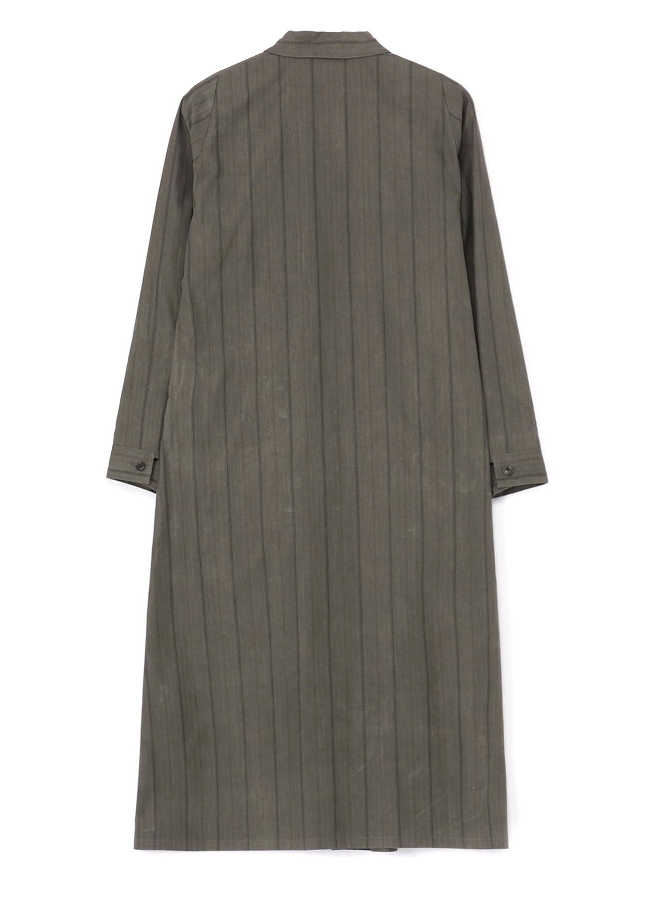 COTTON STRIPE INK DYED CHEST POCKET DRESS(XS Grey): Y's｜THE SHOP 