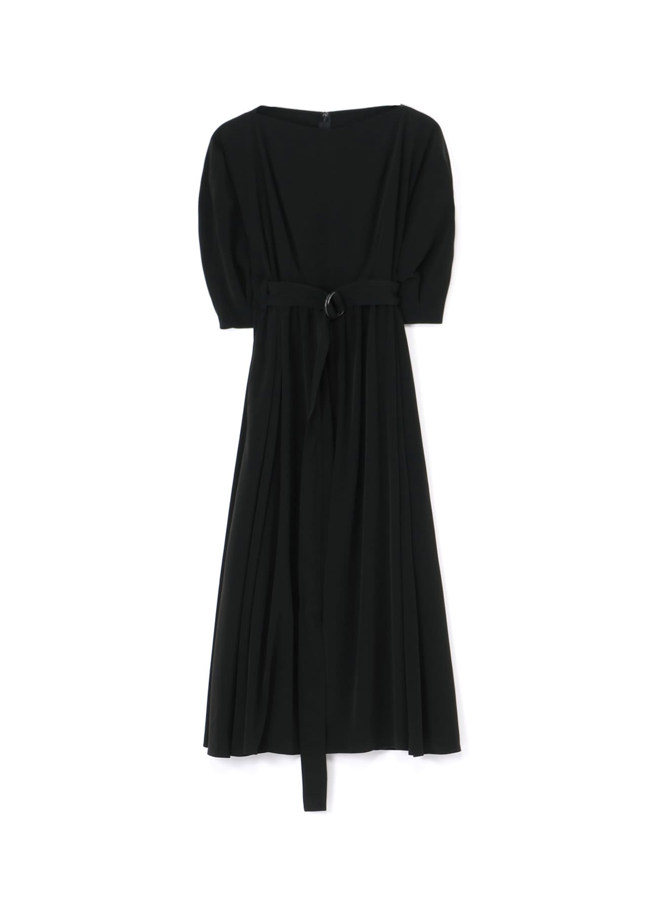 TRIACETATE/POLYESTER BELTED DRESS