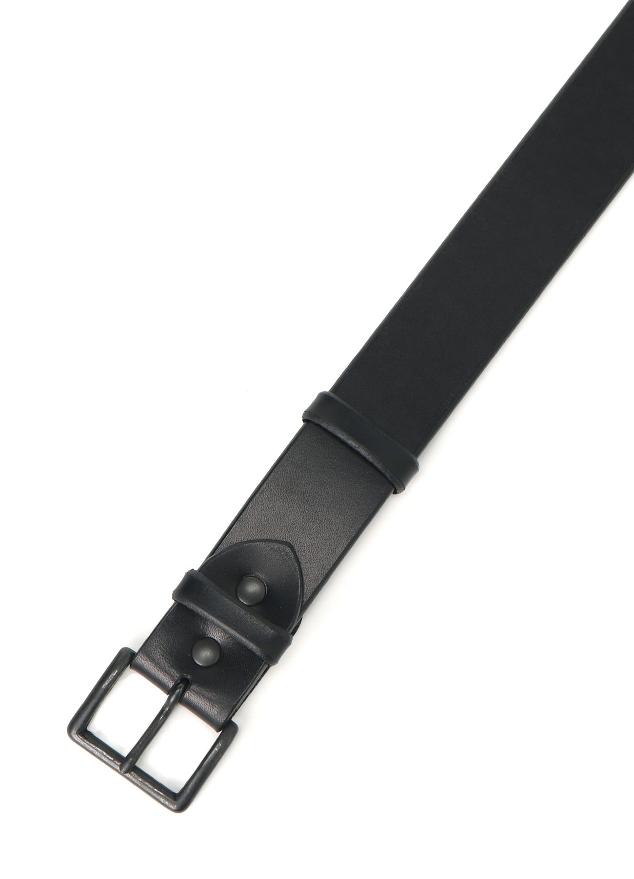 THICK SMOOTH LEATHER 35MM BELT(FREE SIZE Black): Y's｜THE SHOP
