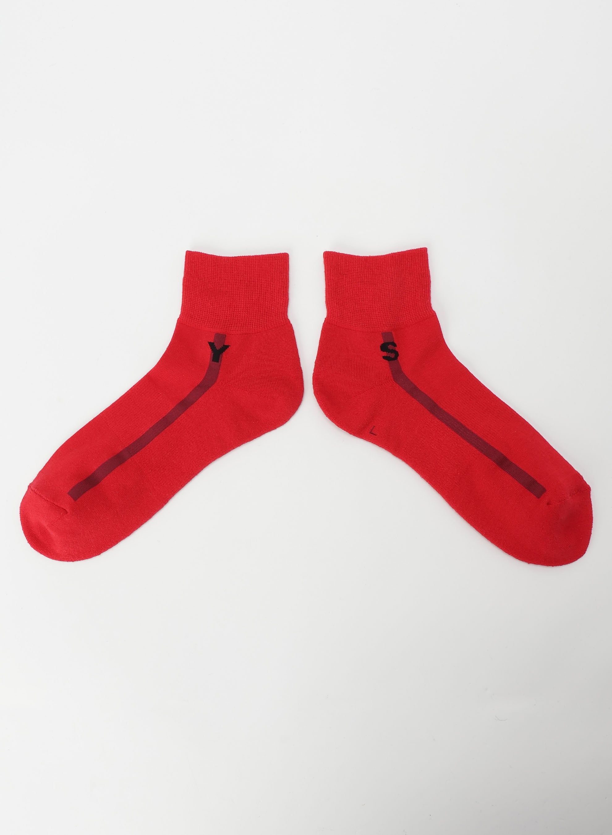 Y's × CHICSTOCKS]ANKLE SOCKS(S Red): Y's｜THE SHOP YOHJI YAMAMOTO