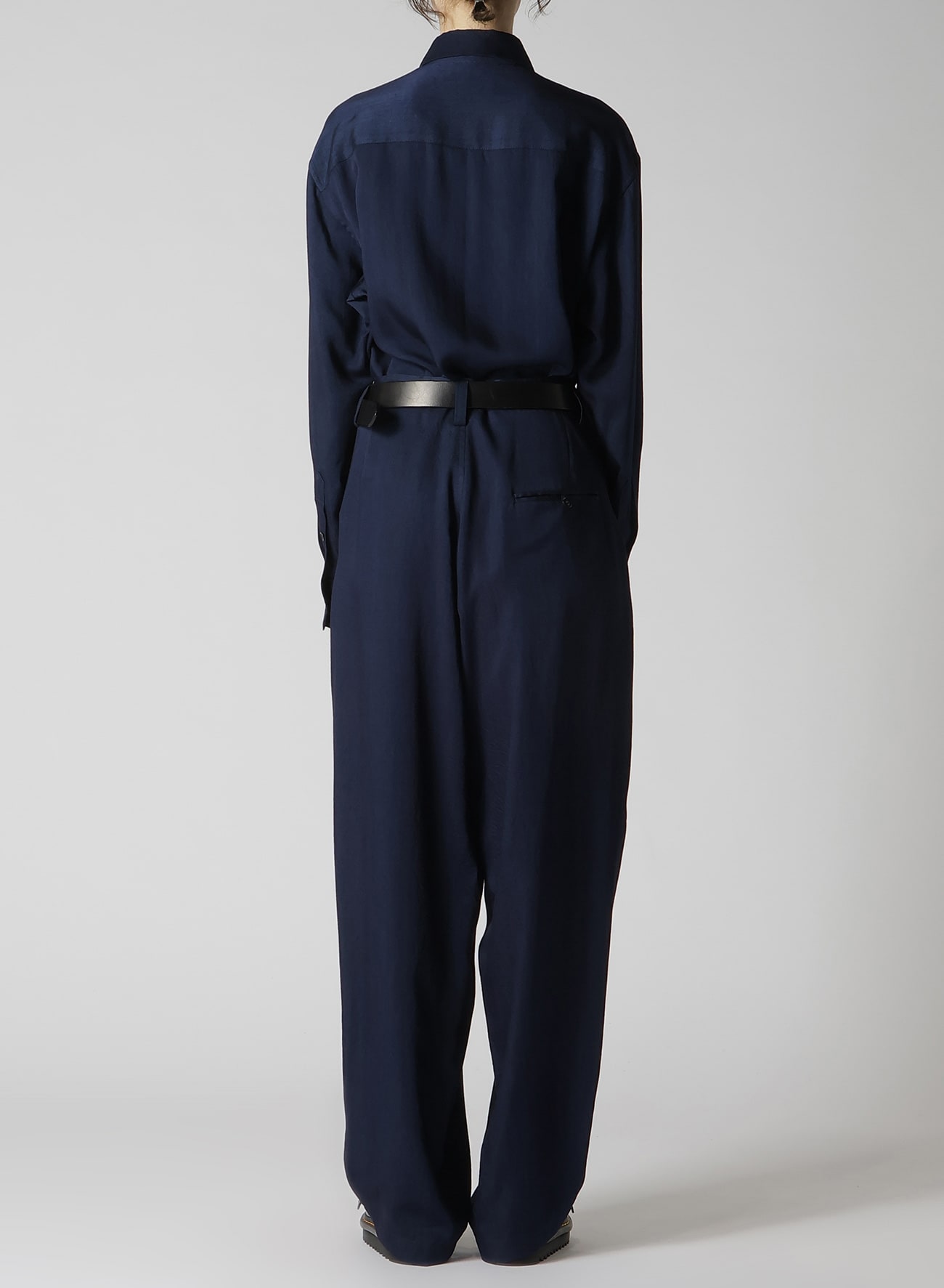 CUPRO DUNGAREE TWILL SIDE OPEN PANTS