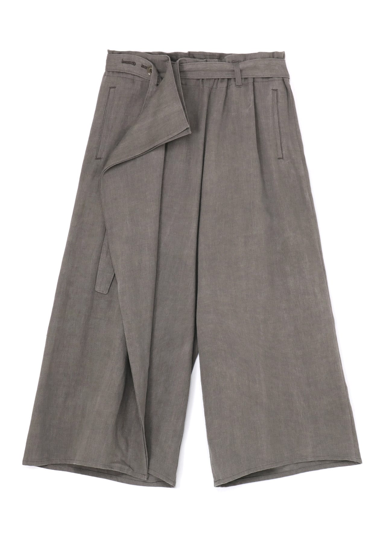 L/C INK DYED HEAVY DENIM BELTED PANTS(XS Grey): Y's｜THE SHOP 