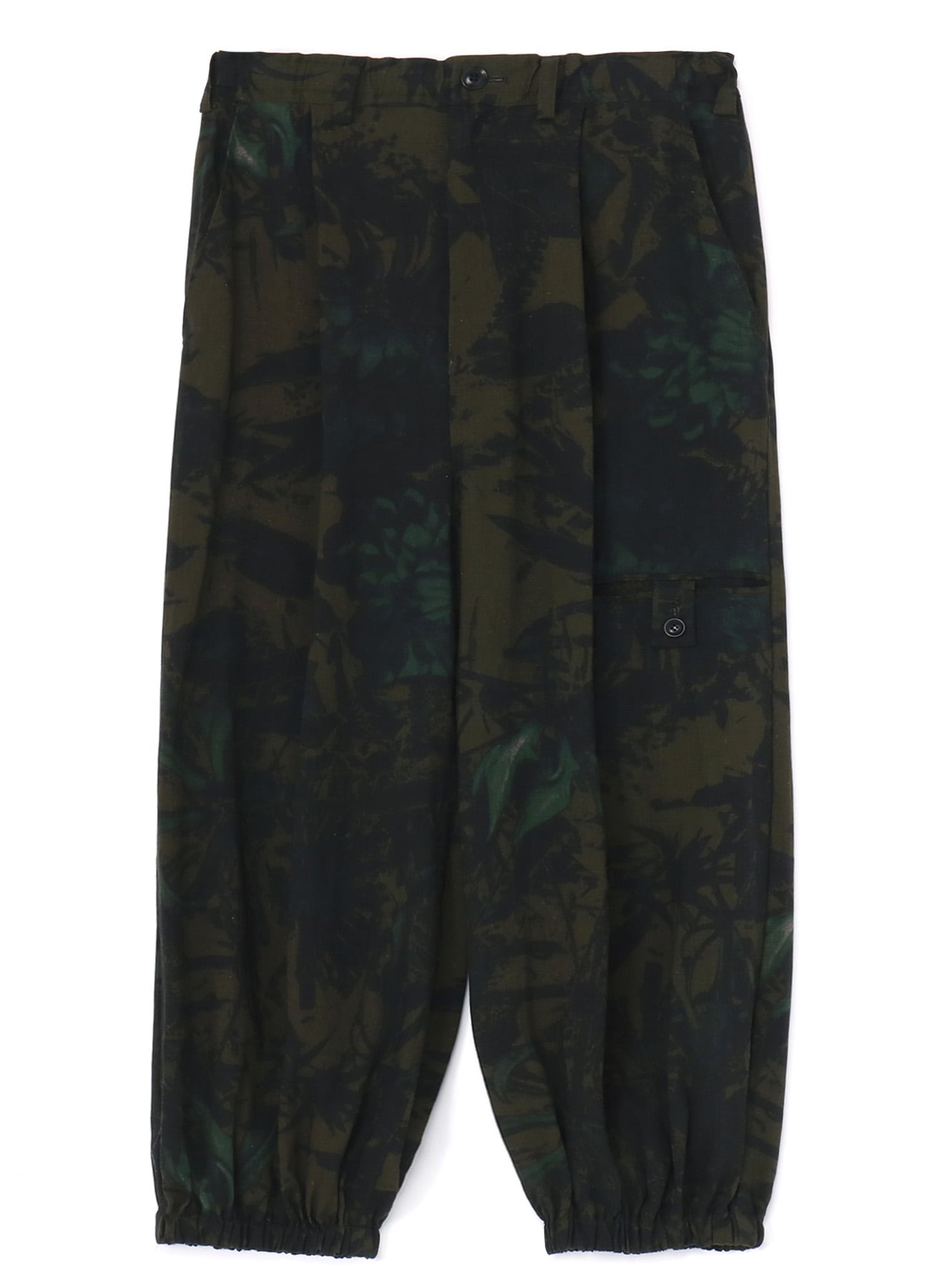 WITHERING FLOWER ELEASTIC BAND HEM PANTS